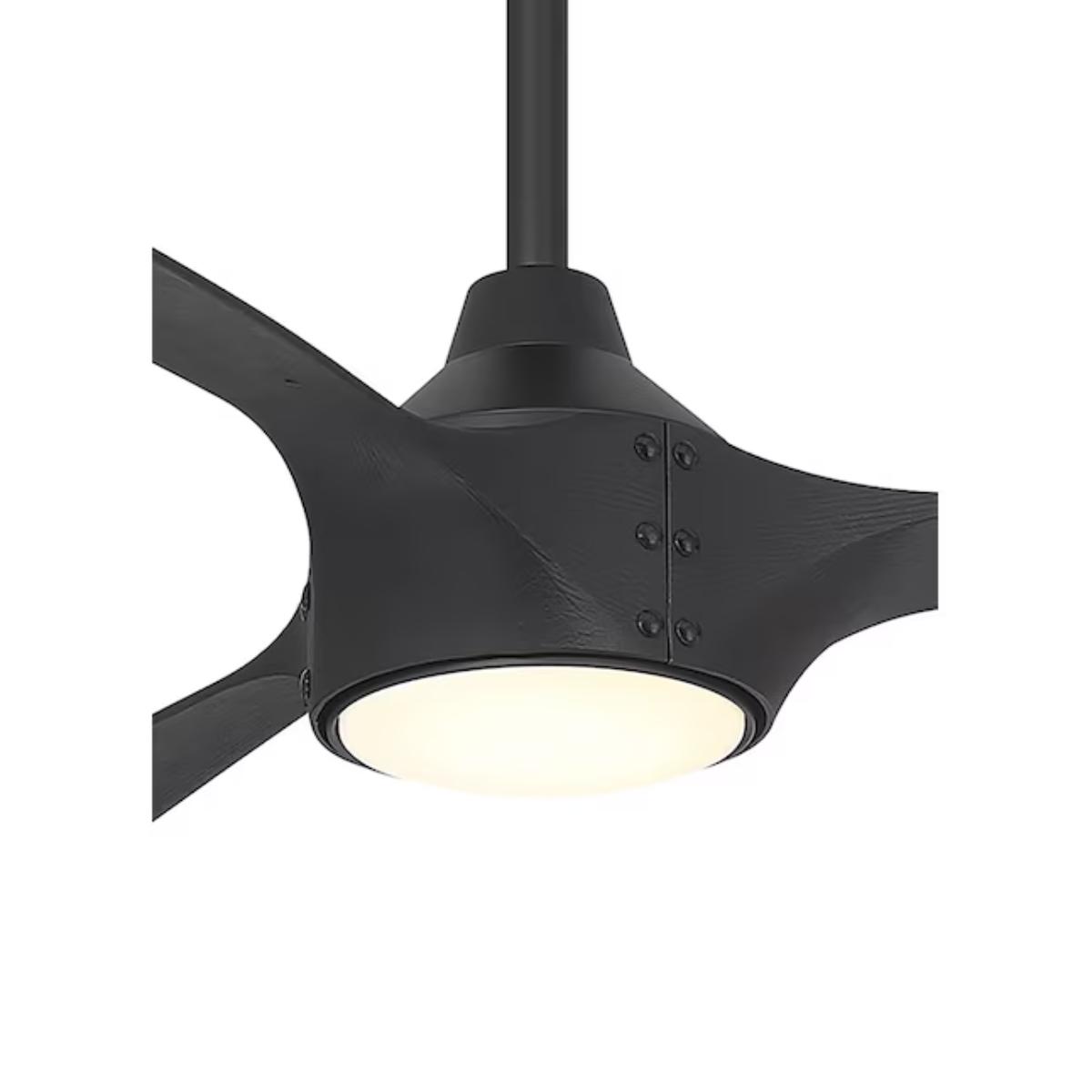 Pierce 84" Black Coal Large LED Smart Ceiling Fan - Bees Lighting