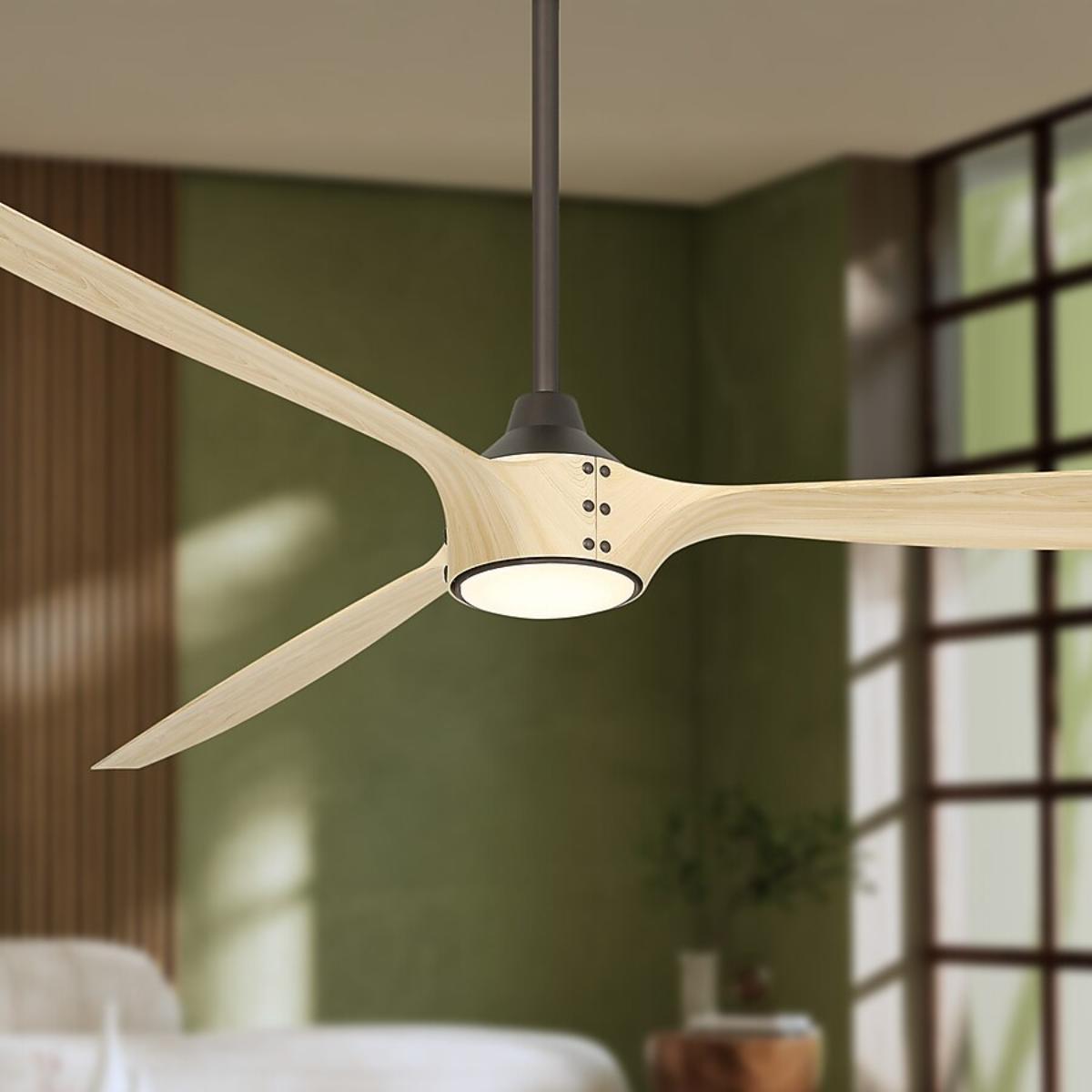 Pierce 84" Bronze Large LED Smart Ceiling Fan - Bees Lighting