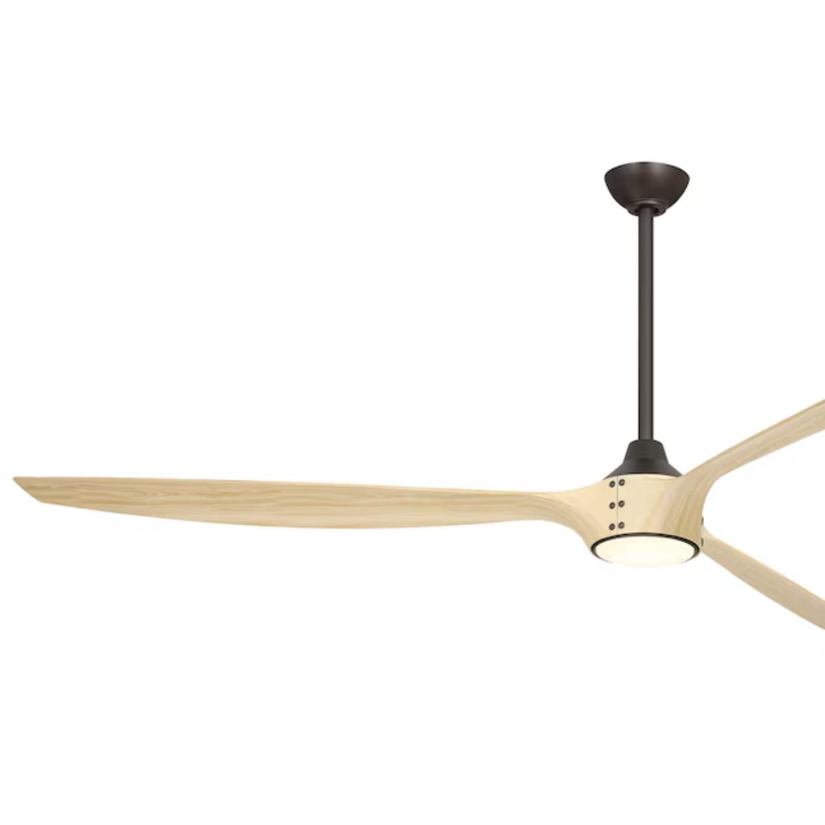 Pierce 84" Bronze Large LED Smart Ceiling Fan - Bees Lighting