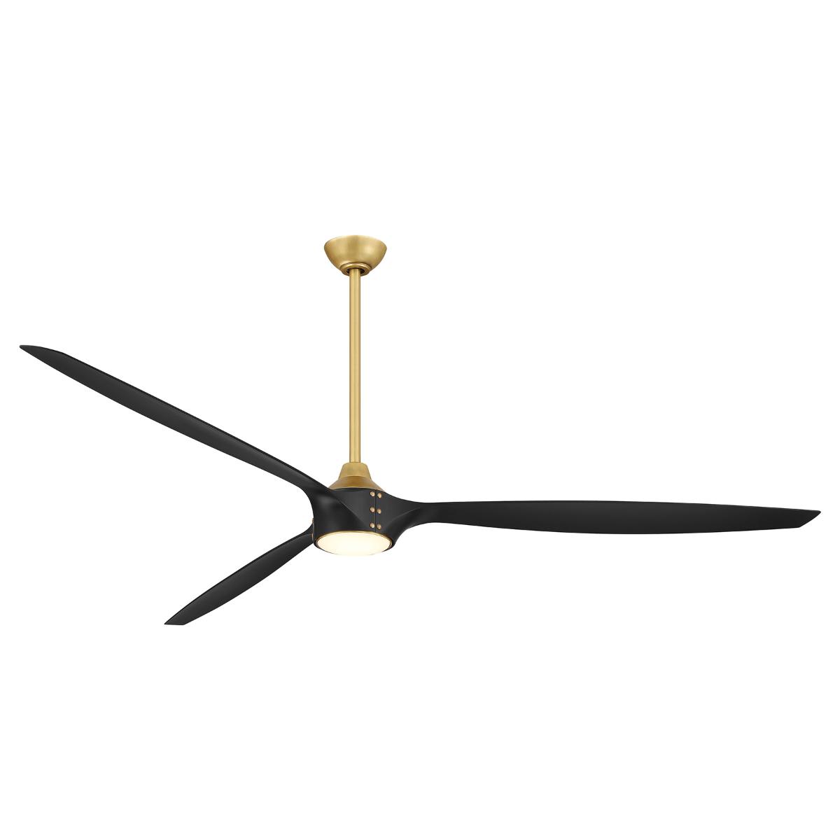 Pierce 84" Brass Large LED Smart Ceiling Fan - Bees Lighting