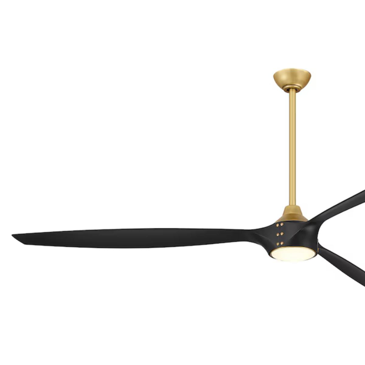 Pierce 84" Brass Large LED Smart Ceiling Fan - Bees Lighting