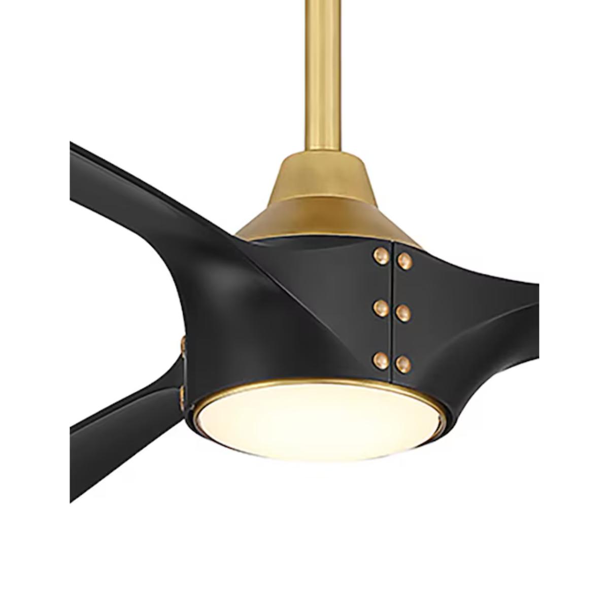 Pierce 84" Brass Large LED Smart Ceiling Fan - Bees Lighting