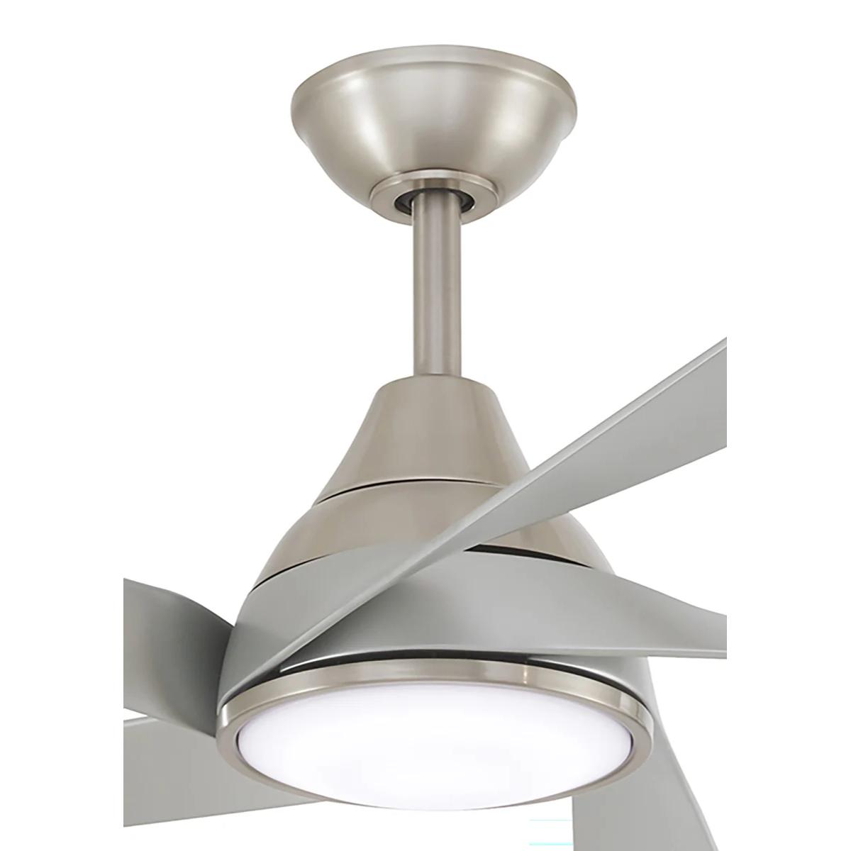 Transonic 56" LED Ceiling Fan with Remote, Brushed Nickel - Bees Lighting