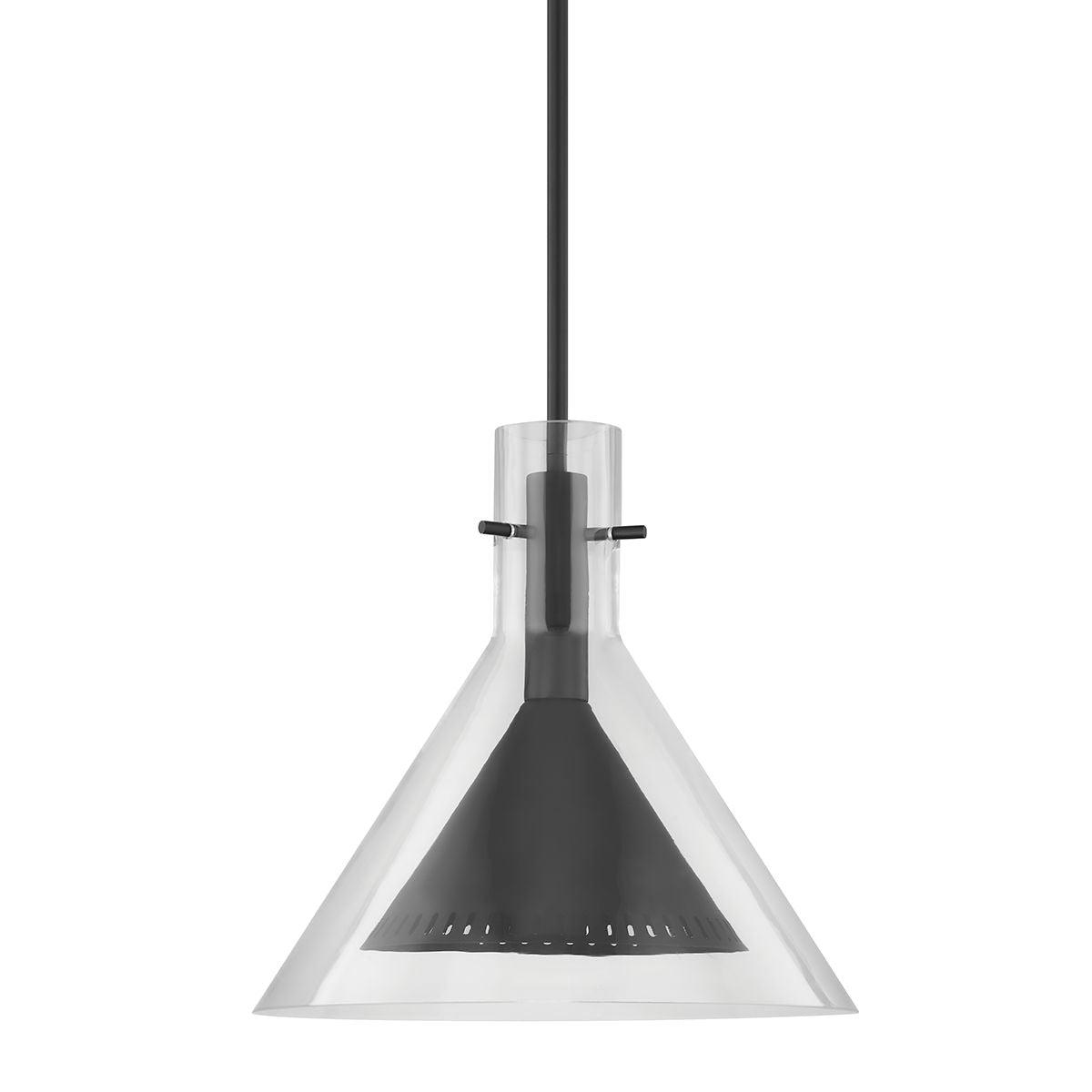 Atticus 14 in. Pendant Light Satin Black Finish - Bees Lighting
