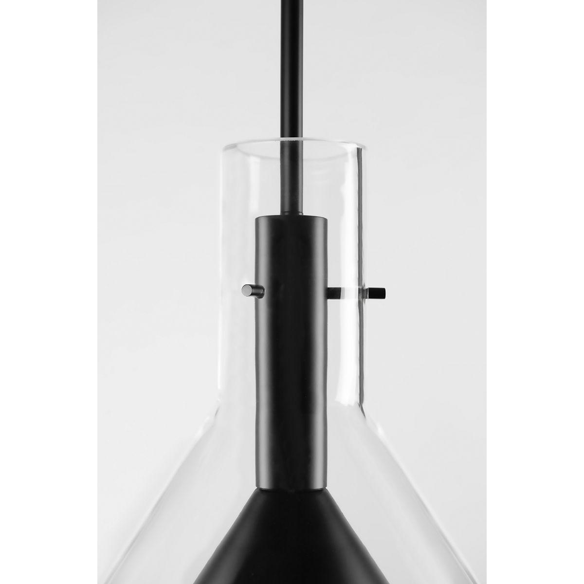 Atticus 14 in. Pendant Light Satin Black Finish - Bees Lighting