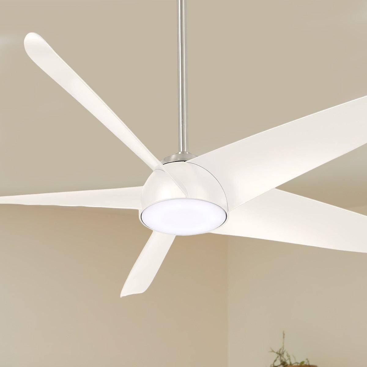 Ellipse 60 Inch Contemporary Smart Ceiling Fan With Light And Remote - Bees Lighting