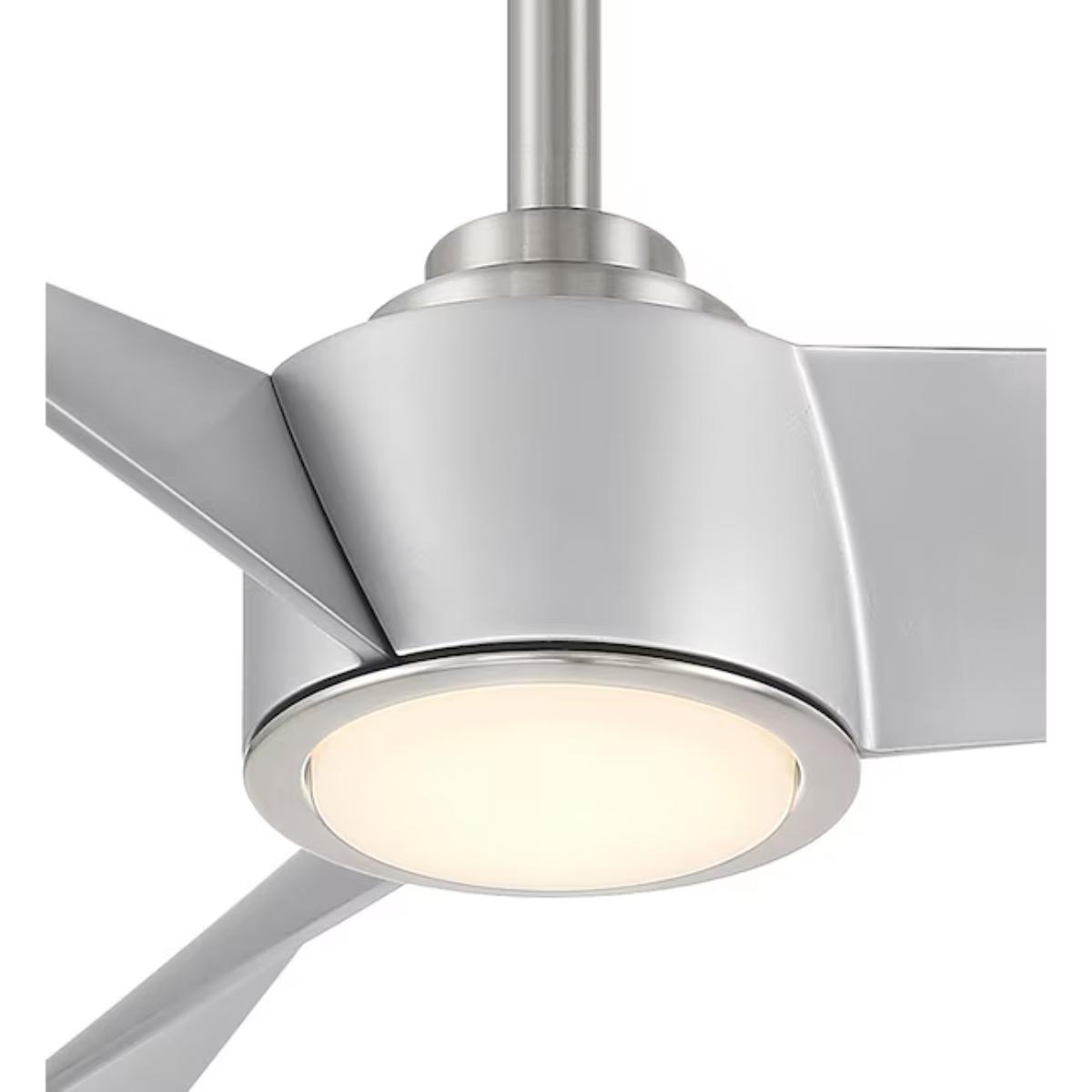 Pike 56" Nickel Indoor Ceiling Fan with Light - Bees Lighting