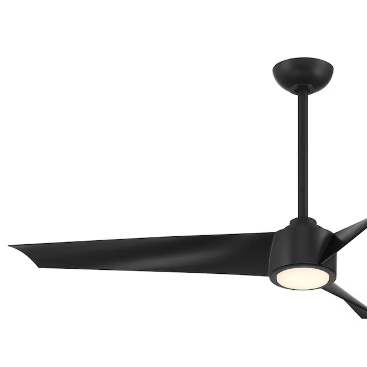 Pike 56" Black Coal Indoor Ceiling Fan with Light - Bees Lighting