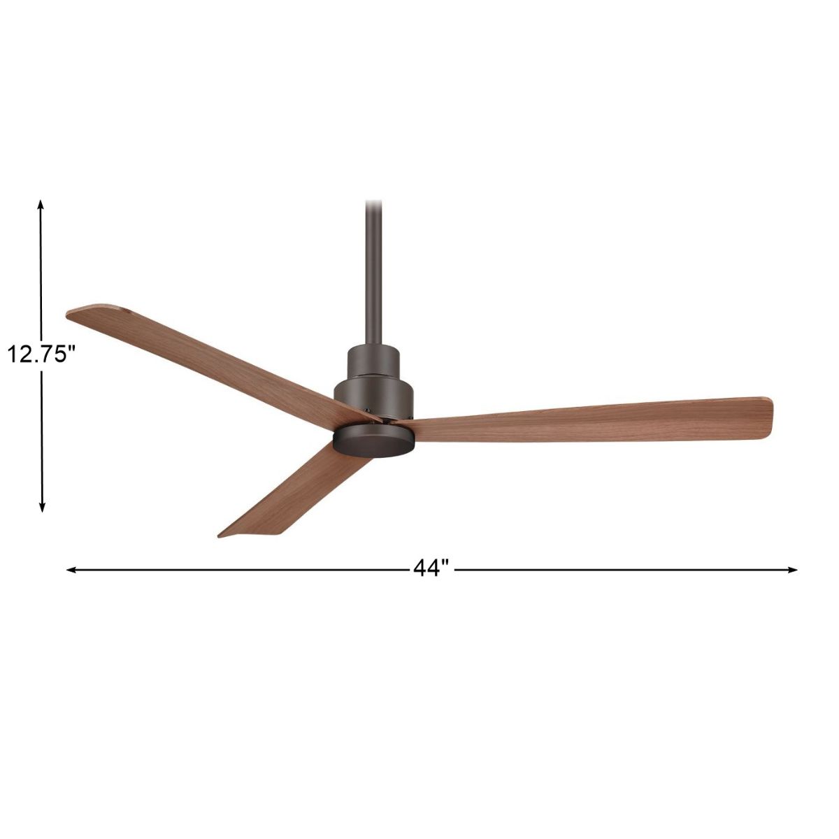 Simple 44" Bronze Wet Rated Ceiling Fan with Remote - Bees Lighting