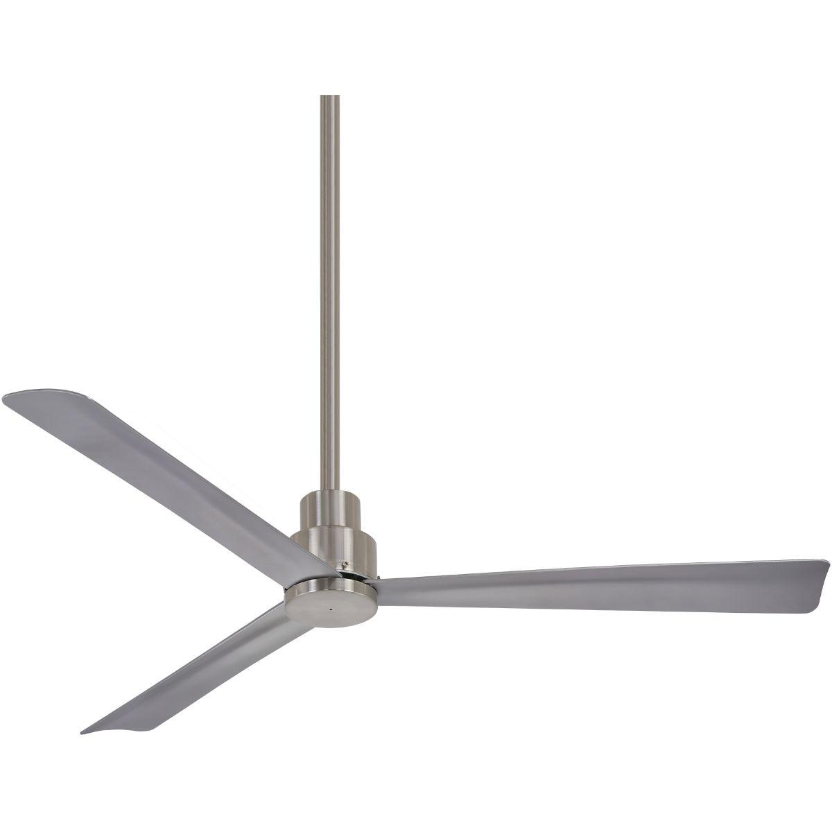 Simple 52" Nickel Wet Rated Ceiling Fan with Remote - Bees Lighting