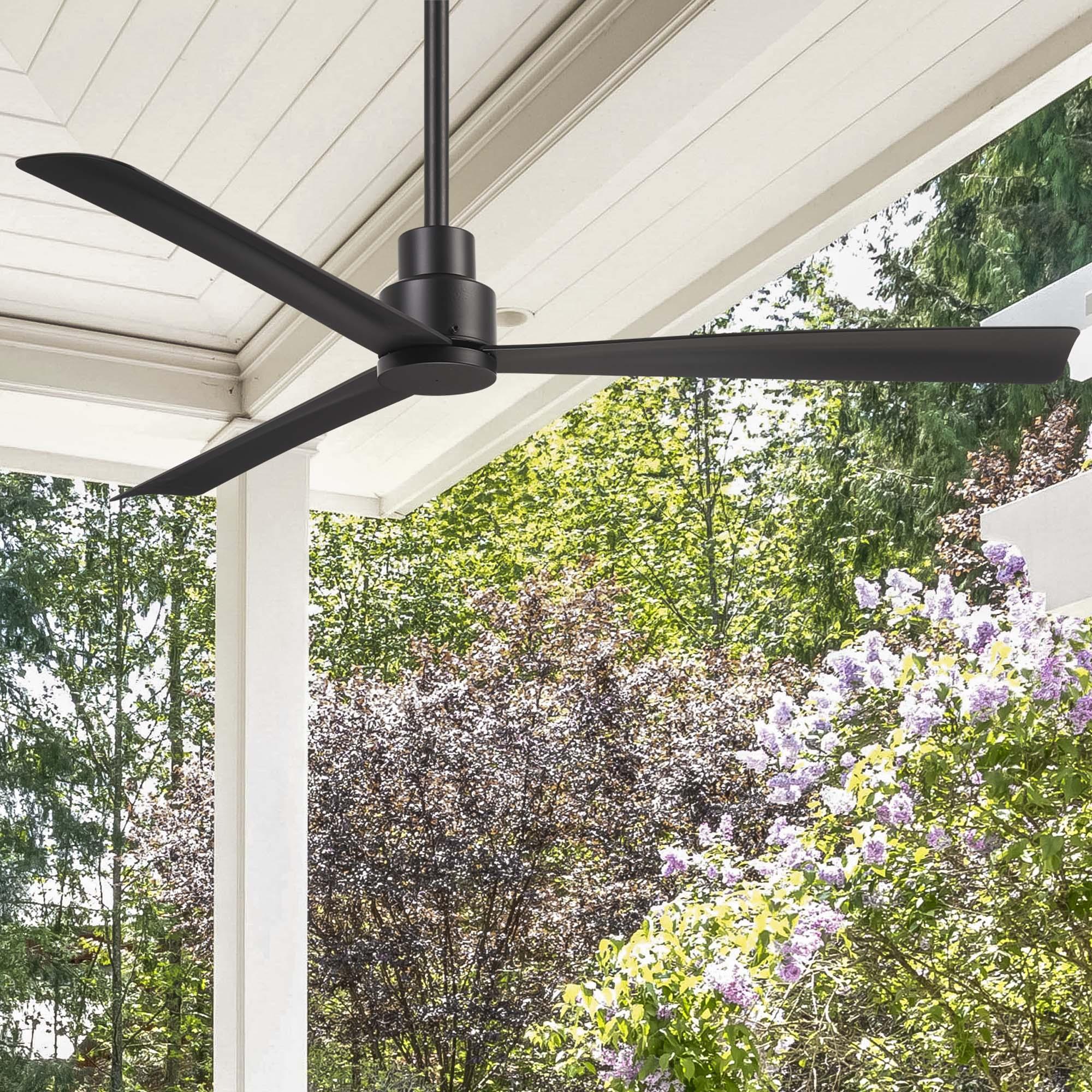 Simple 52" Coal Wet Rated Ceiling Fan with Remote - Bees Lighting