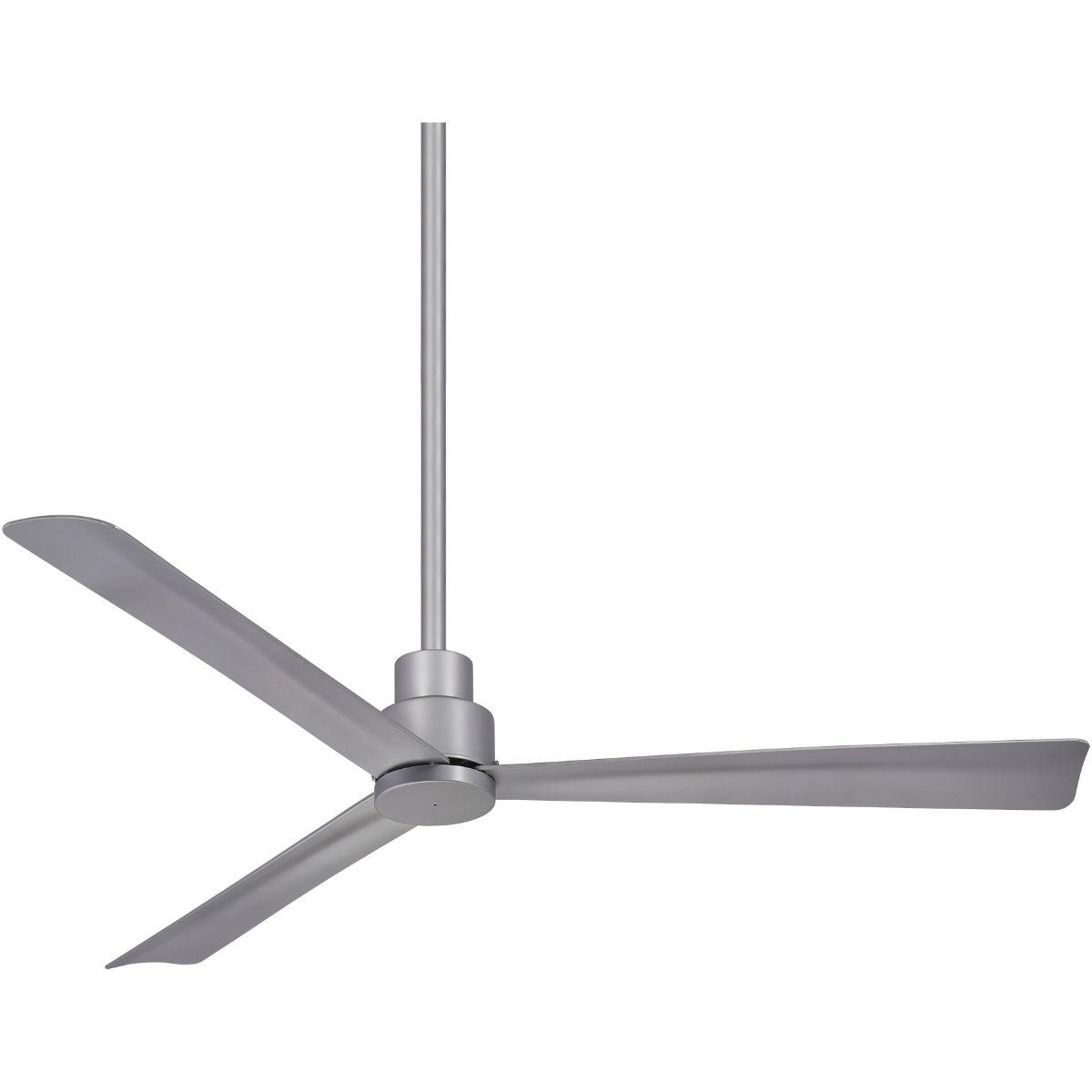 Simple 52" Silver Wet Rated Ceiling Fan with Remote - Bees Lighting