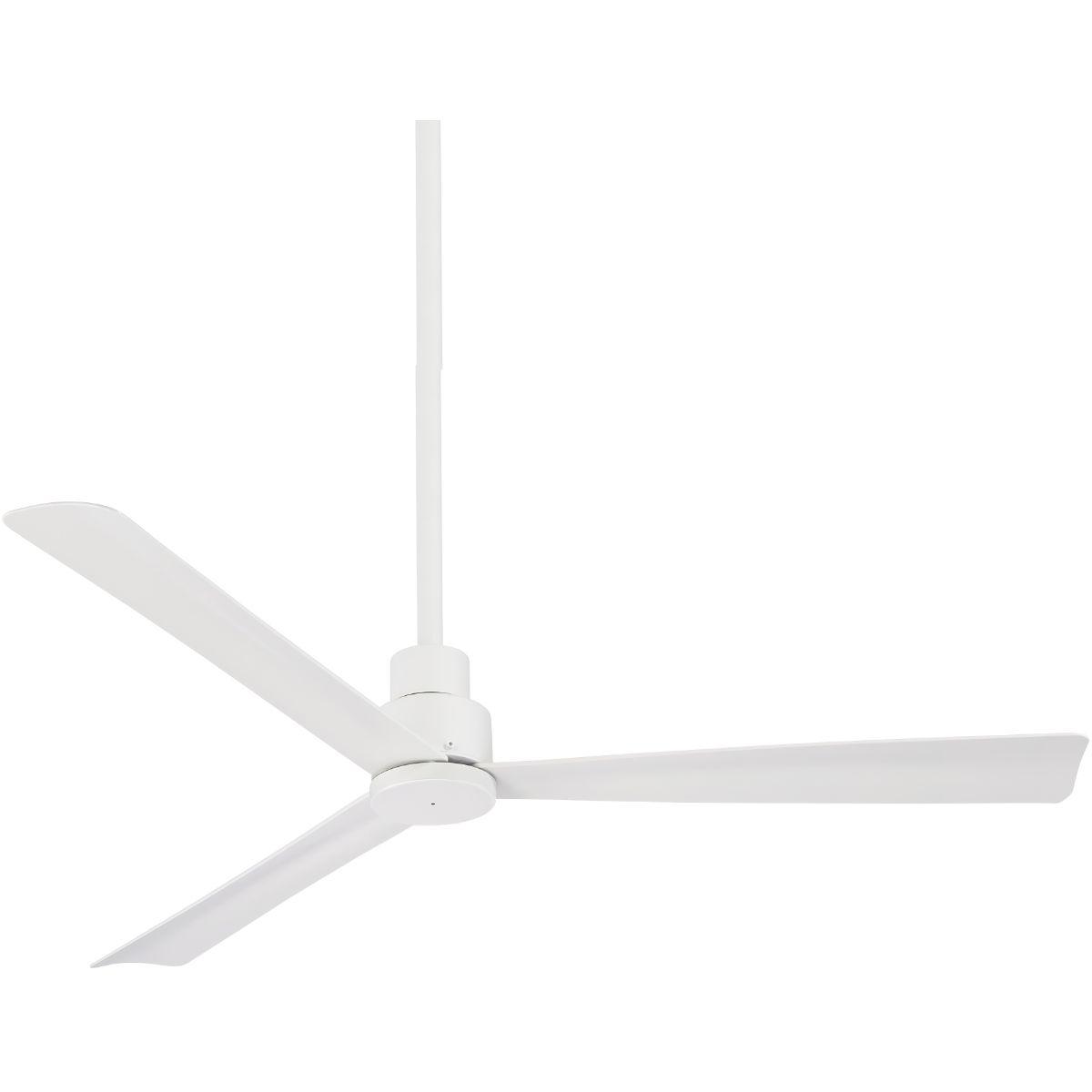Simple 52" White Wet Rated Ceiling Fan with Remote - Bees Lighting