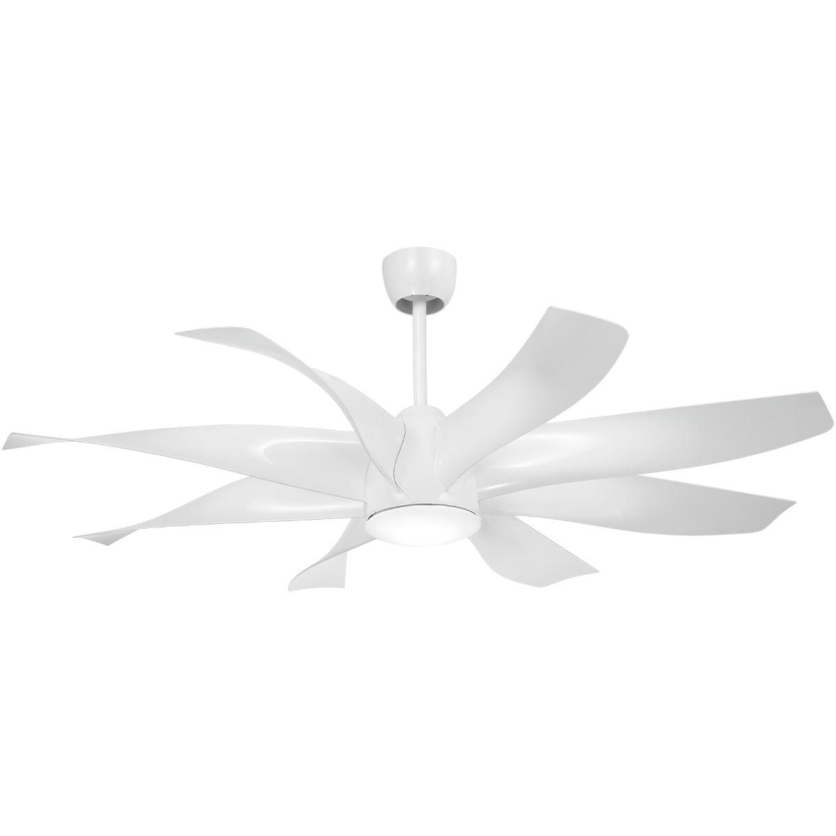 Dream Star LED 60" White Ceiling Fan with Light and Remote - Bees Lighting