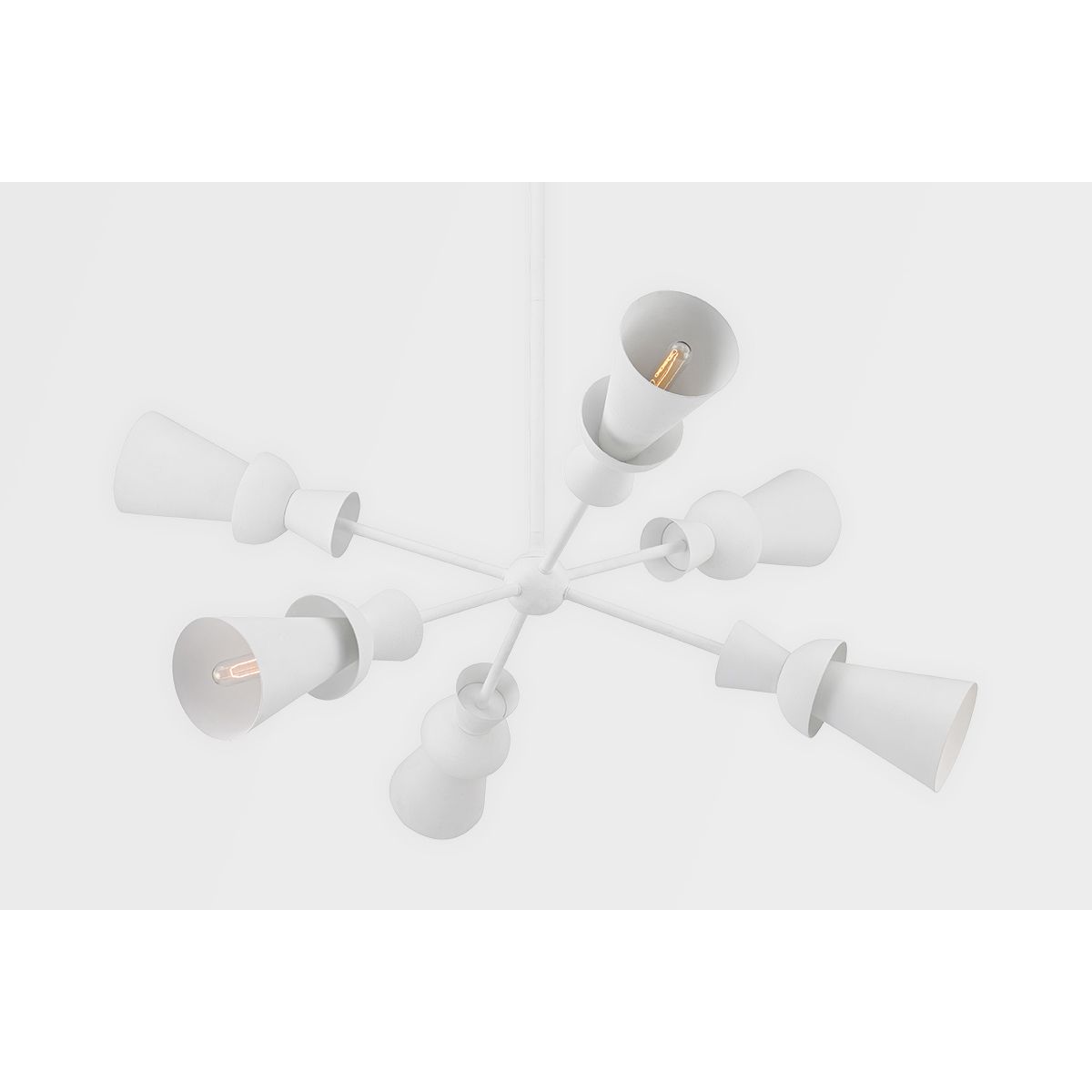 FLORENCE 6 lights Chandelier White finish