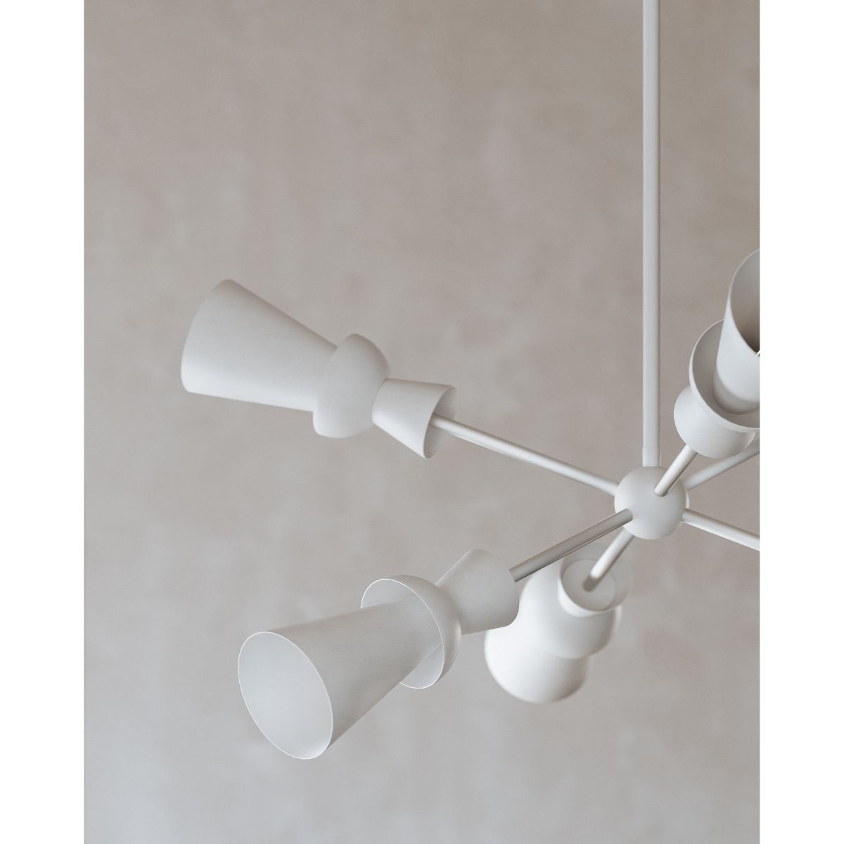 FLORENCE 6 lights Chandelier White finish