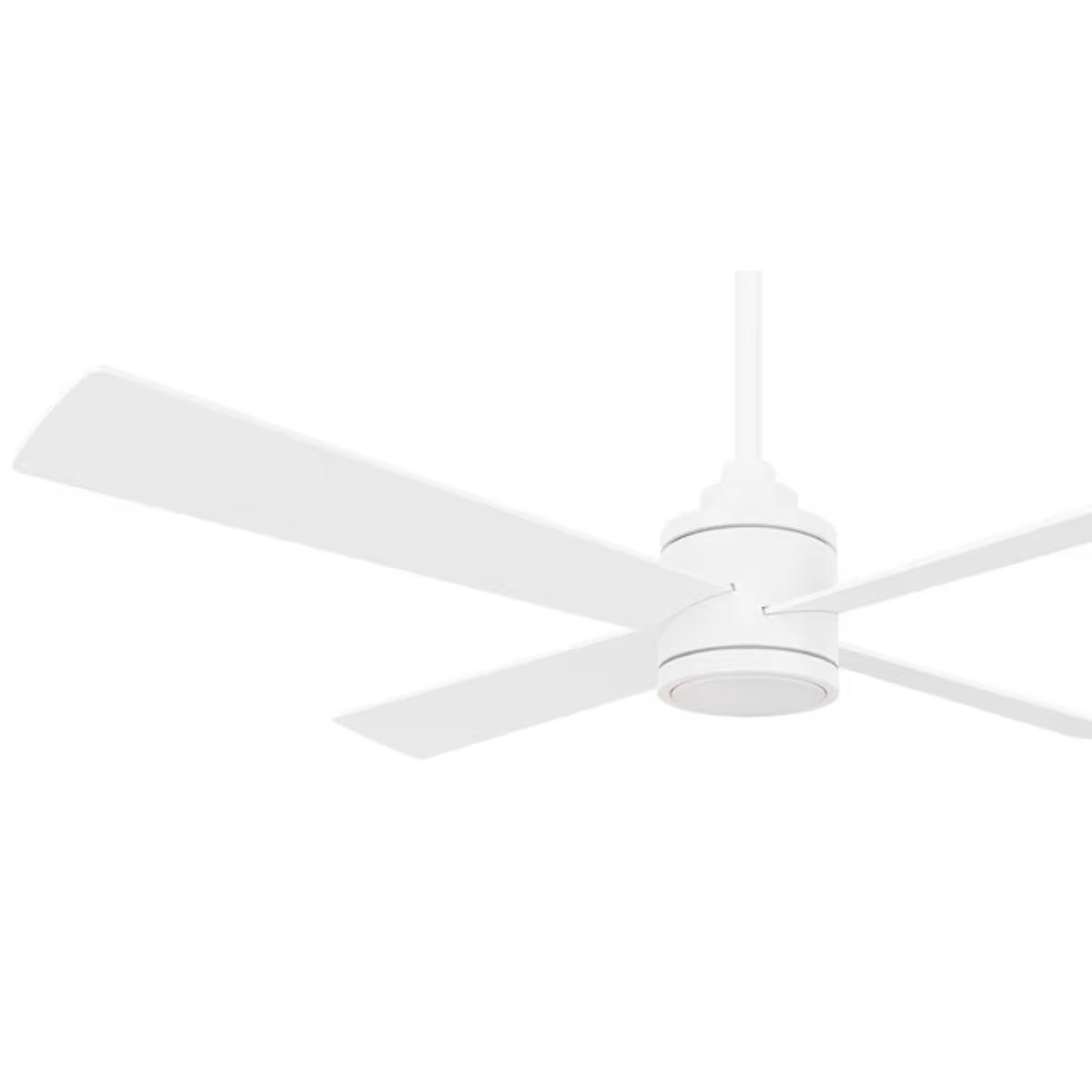 Falco 54" LED 4-Blades Ceiling Fan with Remote, Flat White - Bees Lighting