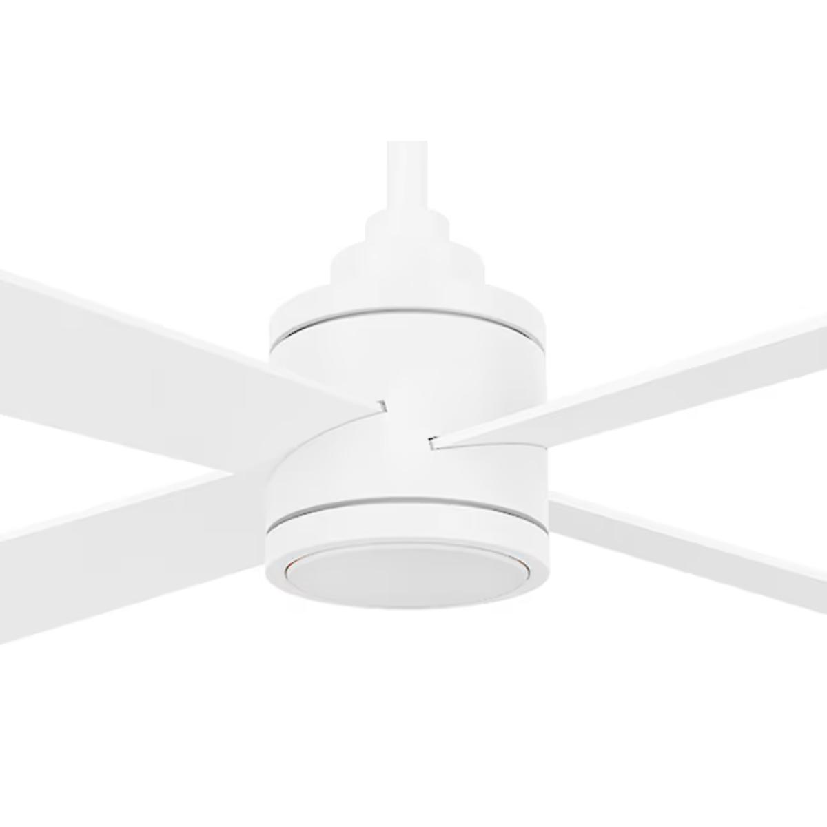 Falco 54" LED 4-Blades Ceiling Fan with Remote, Flat White - Bees Lighting