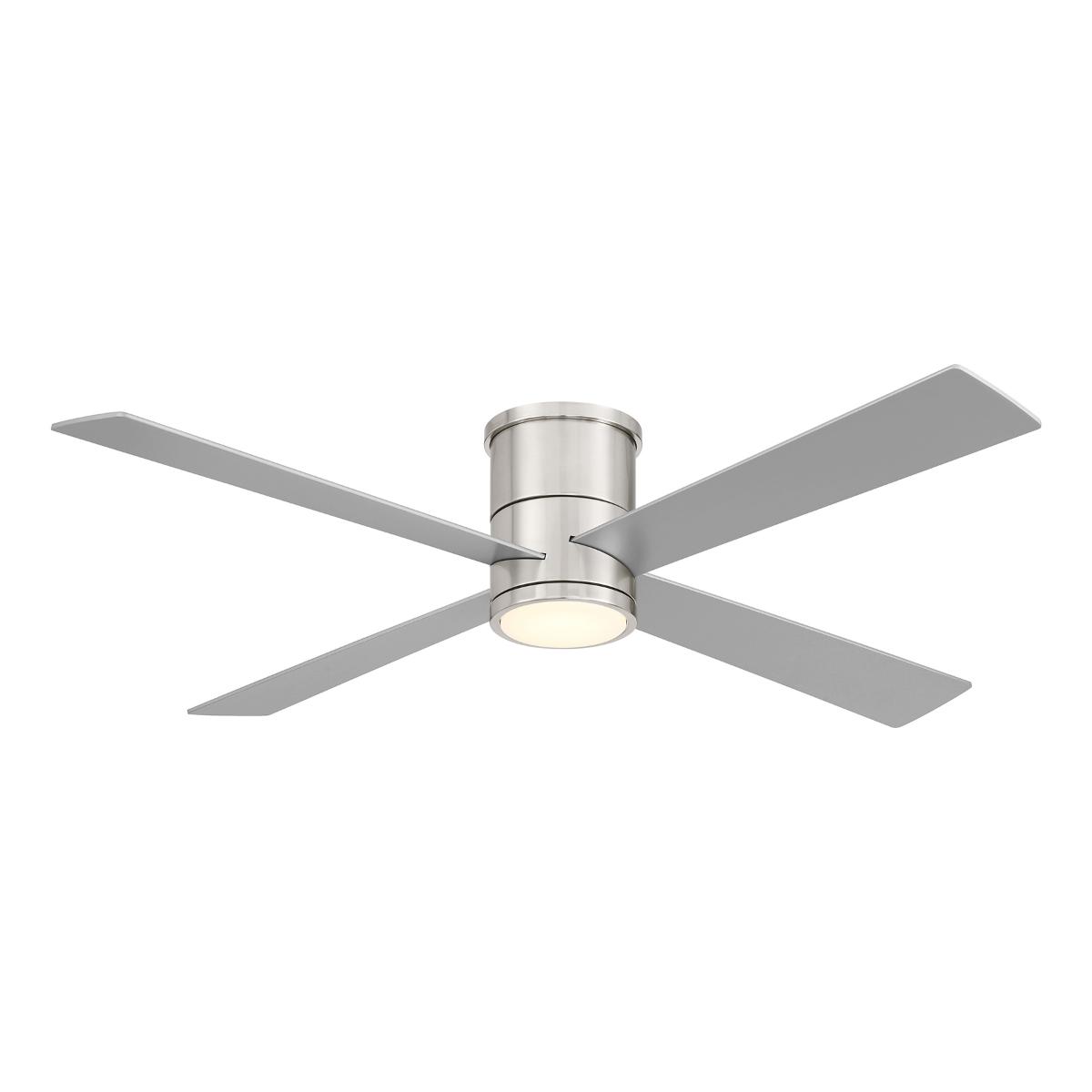 Falco Flush 54" LED Flush Mount Ceiling Fan, Brushed Nickel - Bees Lighting