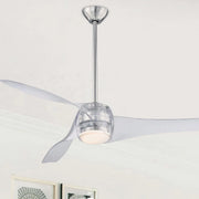 Artemis LED 58'' Smart Ceiling Fan with Light and Remote Control, Translucent - Bees Lighting