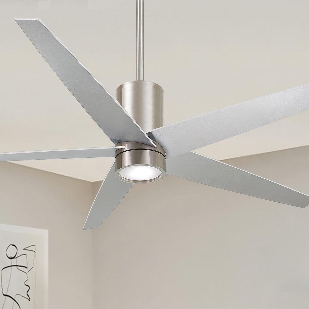 Symbio 56 Inch Modern Ceiling Fan With Light And Remote - Bees Lighting