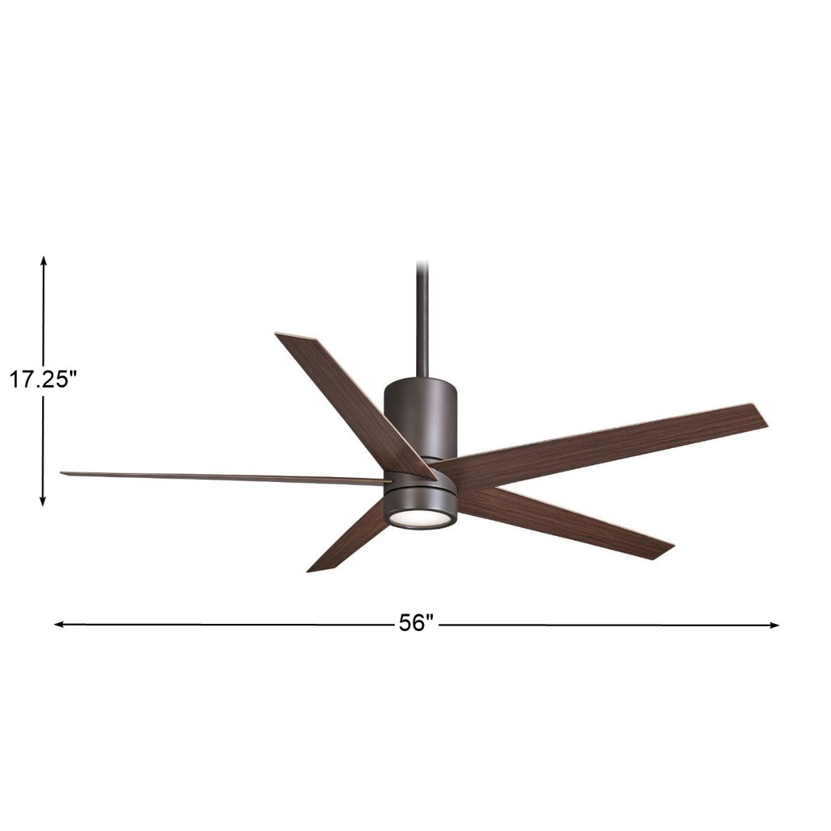 Symbio LED 56" Modern Ceiling Fan, Oil Rubbed Bronze - Bees Lighting