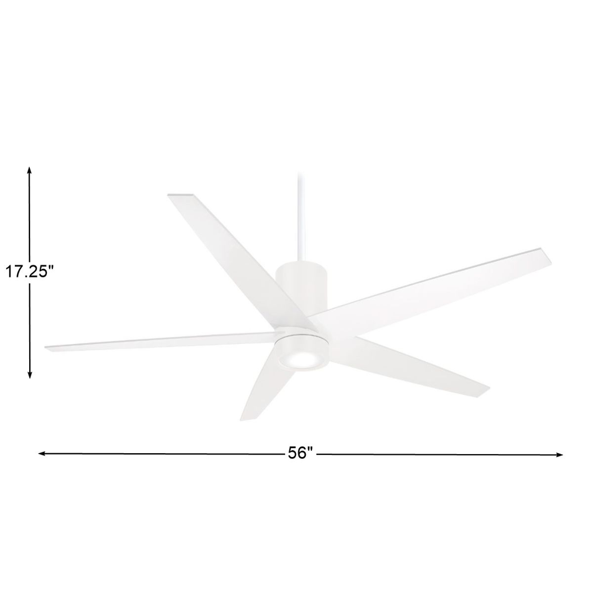 Symbio LED 56" Modern Ceiling Fan, Flat White - Bees Lighting