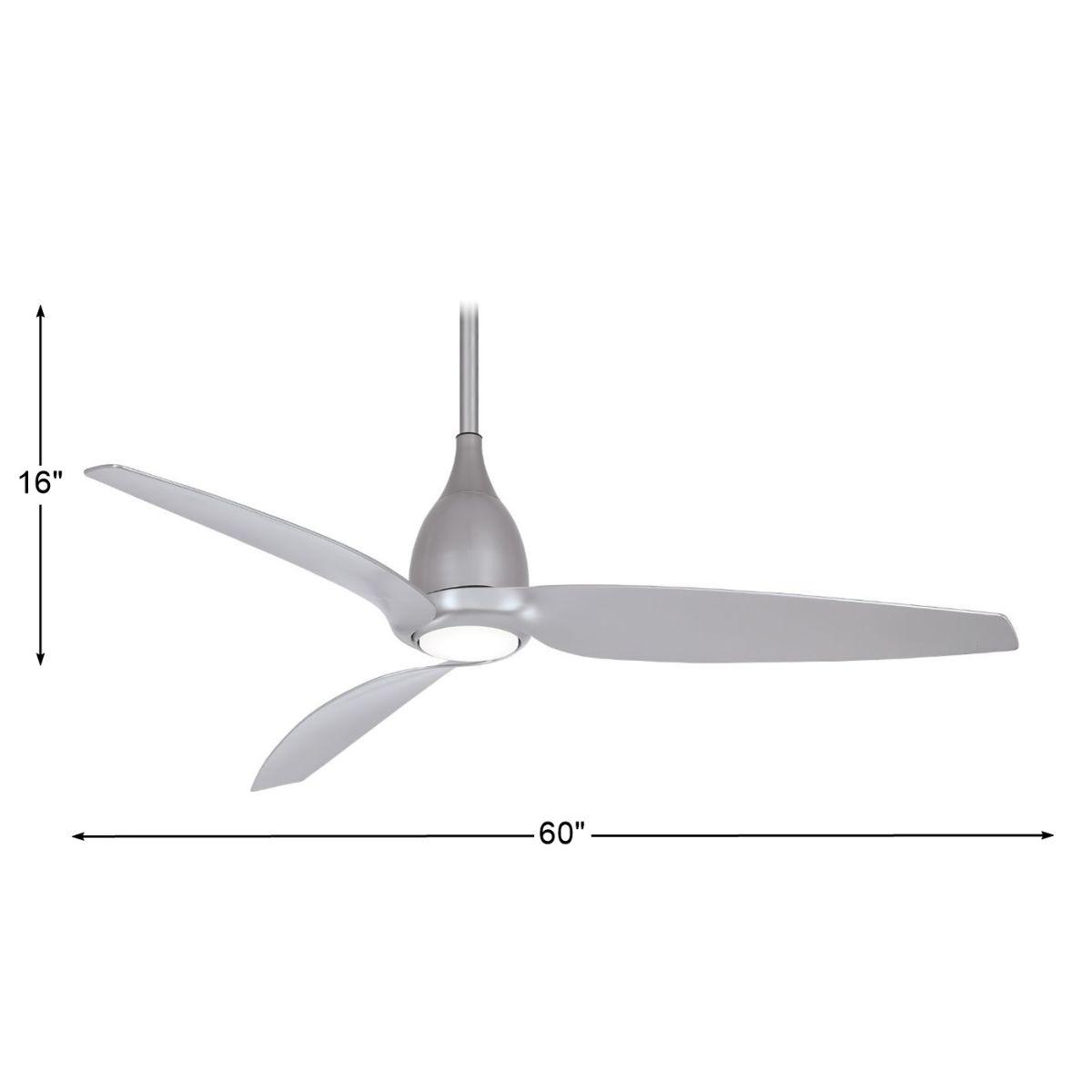 Tear 60 Inch Modern Propeller Ceiling Fan With Light And Remote - Bees Lighting