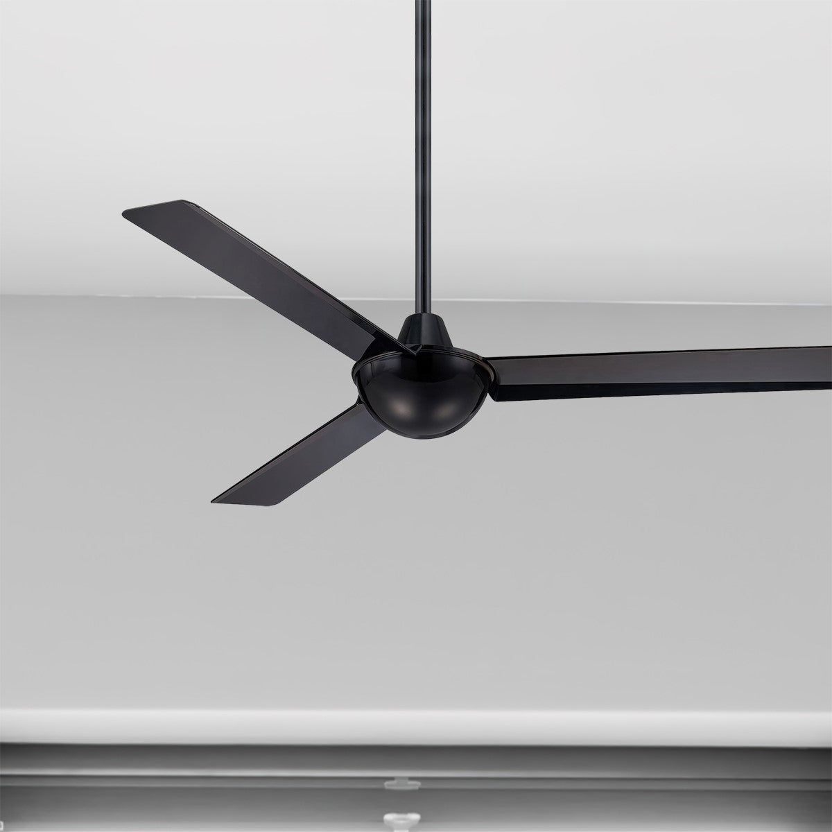 Kewl 52" Black Modern Indoor Ceiling Fan with Wall Control - Bees Lighting
