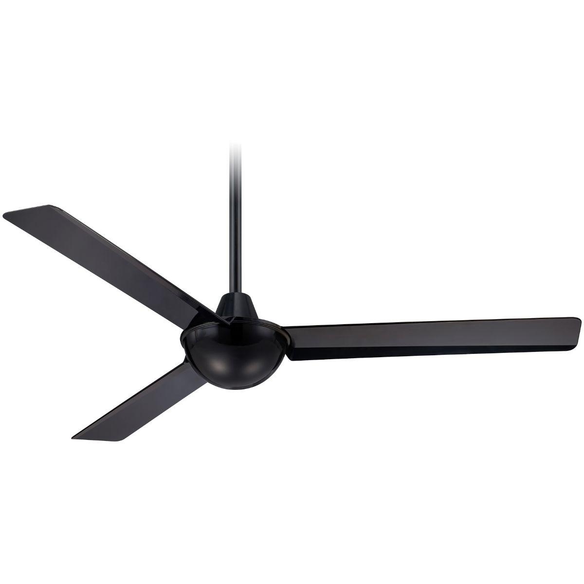 Kewl 52" Black Modern Indoor Ceiling Fan with Wall Control - Bees Lighting