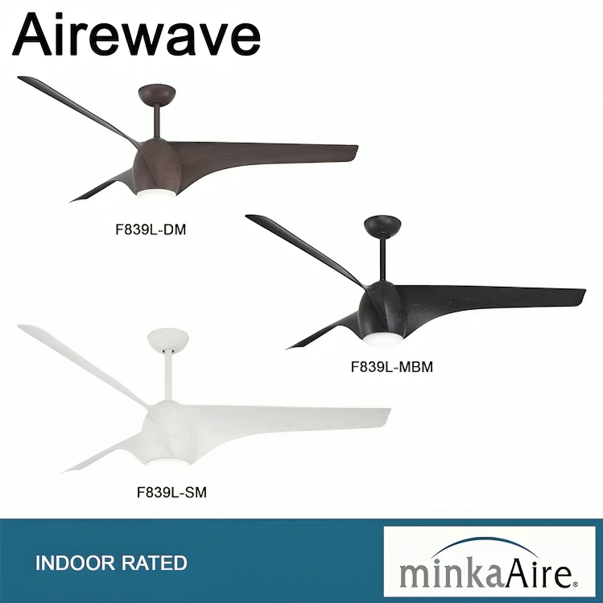 Airewave 65" Dark Maple LED Indoor Ceiling Fan with Remote - Bees Lighting