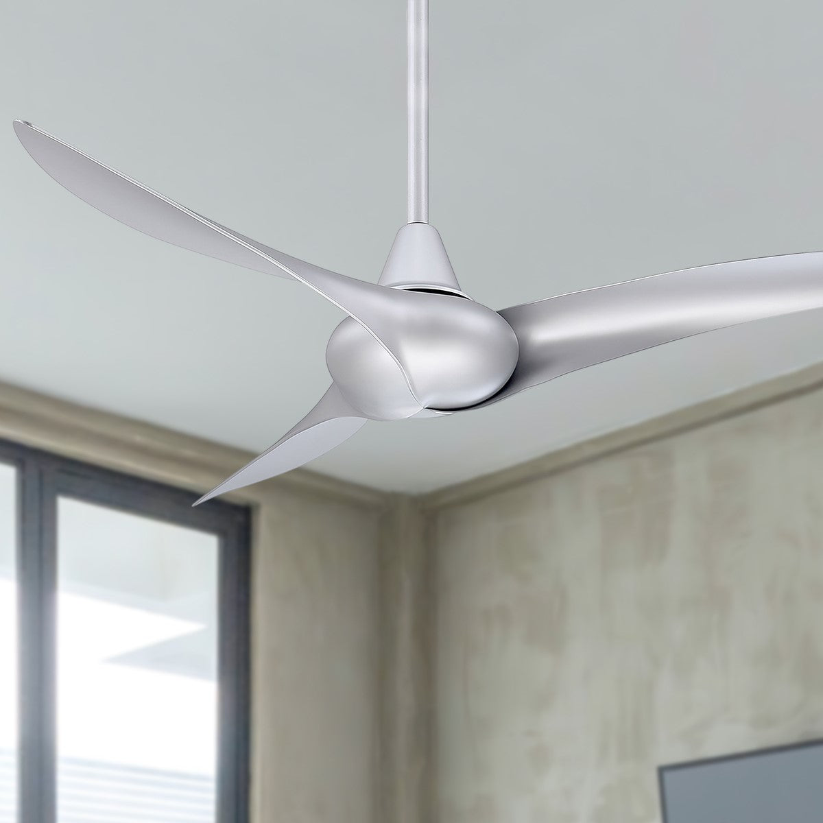 Wave 52" Silver Indoor Ceiling Fan with Remote - Bees Lighting