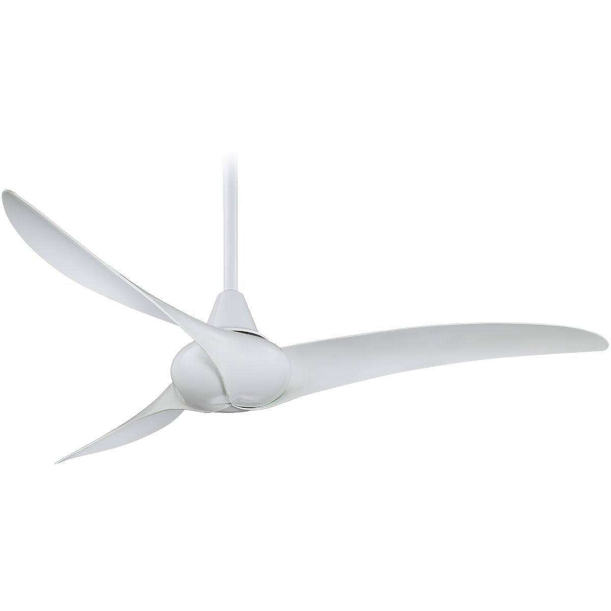 Wave 52" White Indoor Ceiling Fan with Remote - Bees Lighting