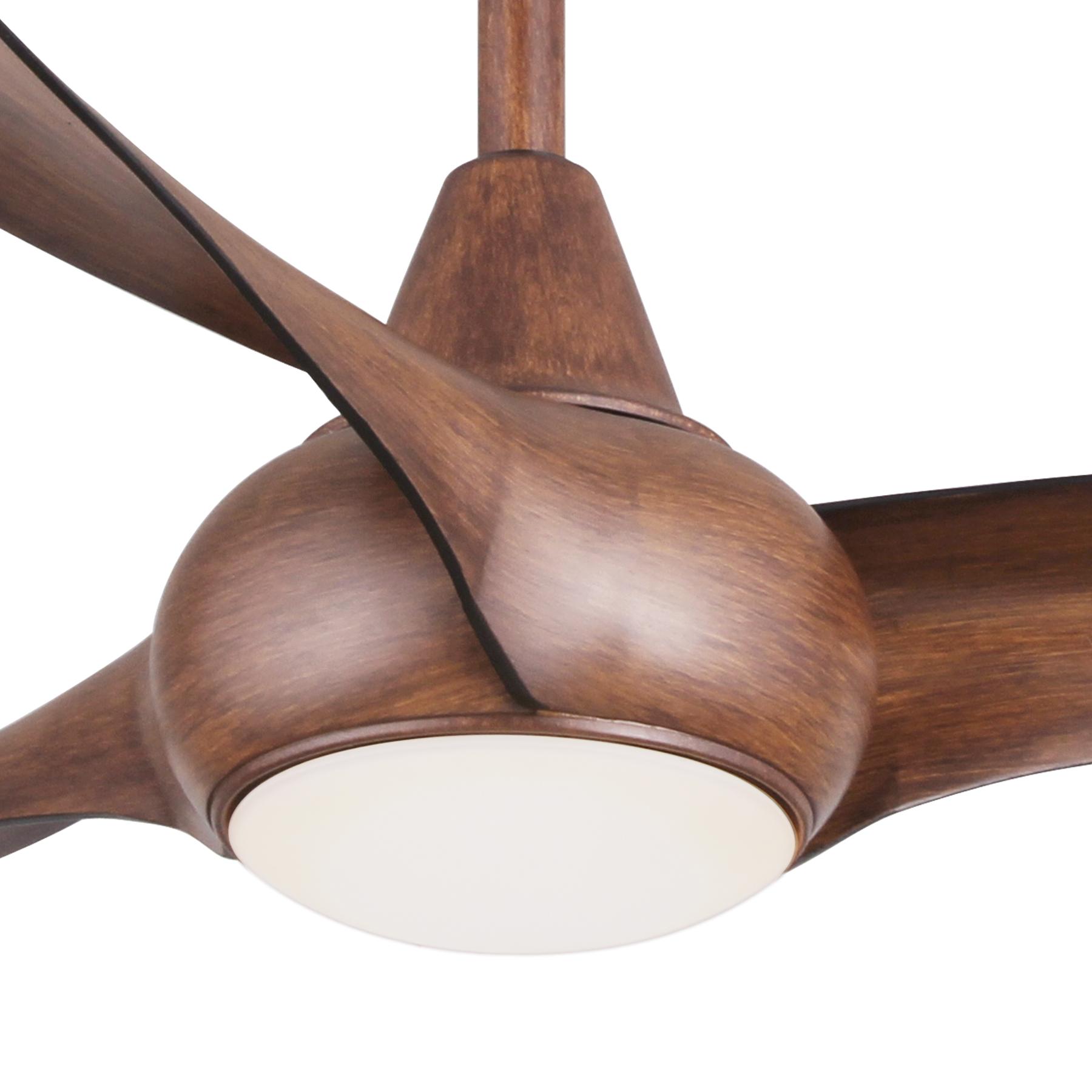 Light Wave LED 52" Distressed Koa Modern Ceiling Fan with Light and Remote - Bees Lighting