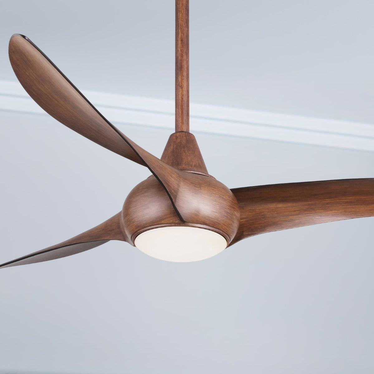 Light Wave LED 52" Distressed Koa Modern Ceiling Fan with Light and Remote - Bees Lighting