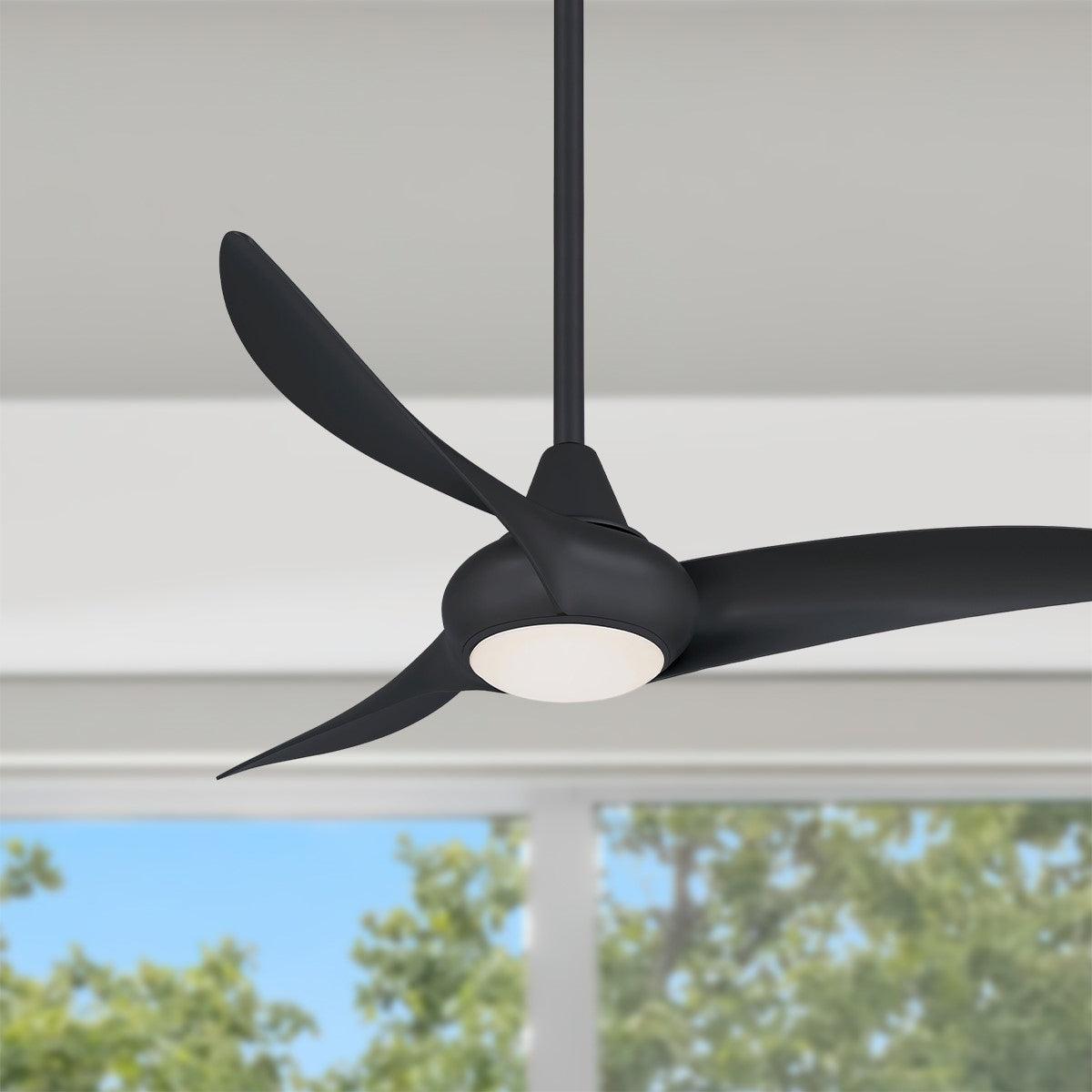 Light Wave 44 Inch Modern Propeller Ceiling Fan With Light And Remote - Bees Lighting