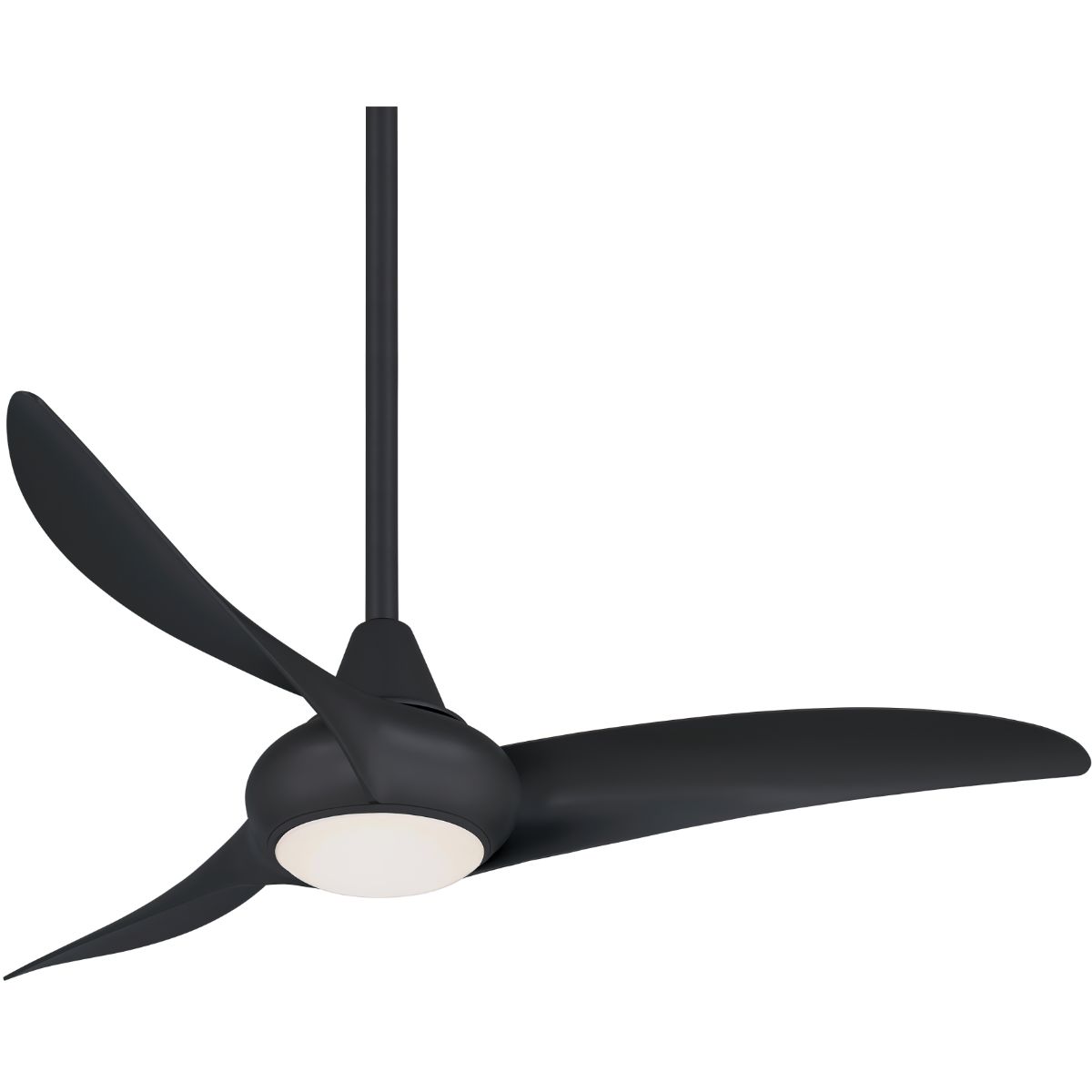 Light Wave LED 44" 3-Blade Black Coal Ceiling Fan with Light and Remote - Bees Lighting