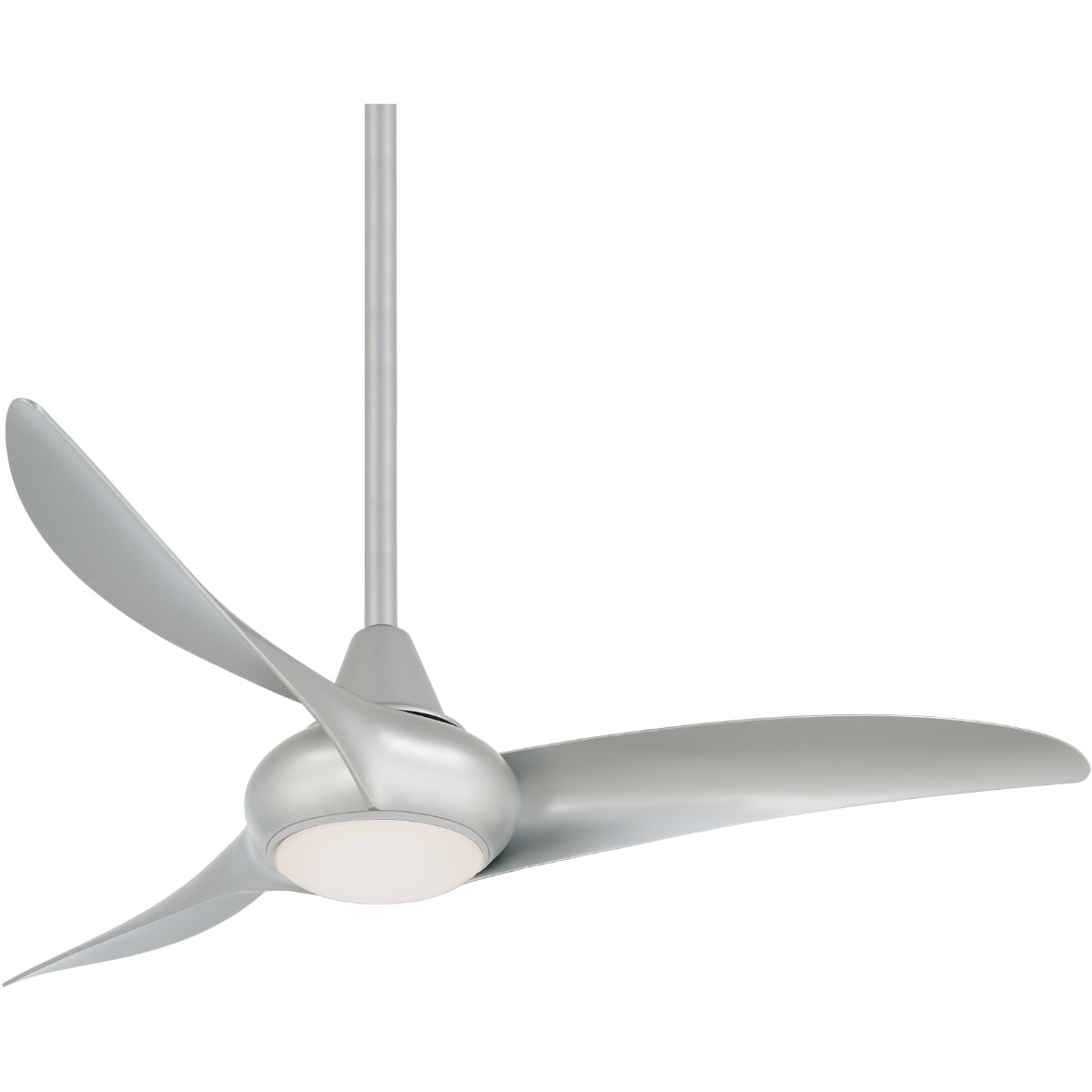 Light Wave LED 44" 3-Blade Silver Ceiling Fan with Light and Remote - Bees Lighting