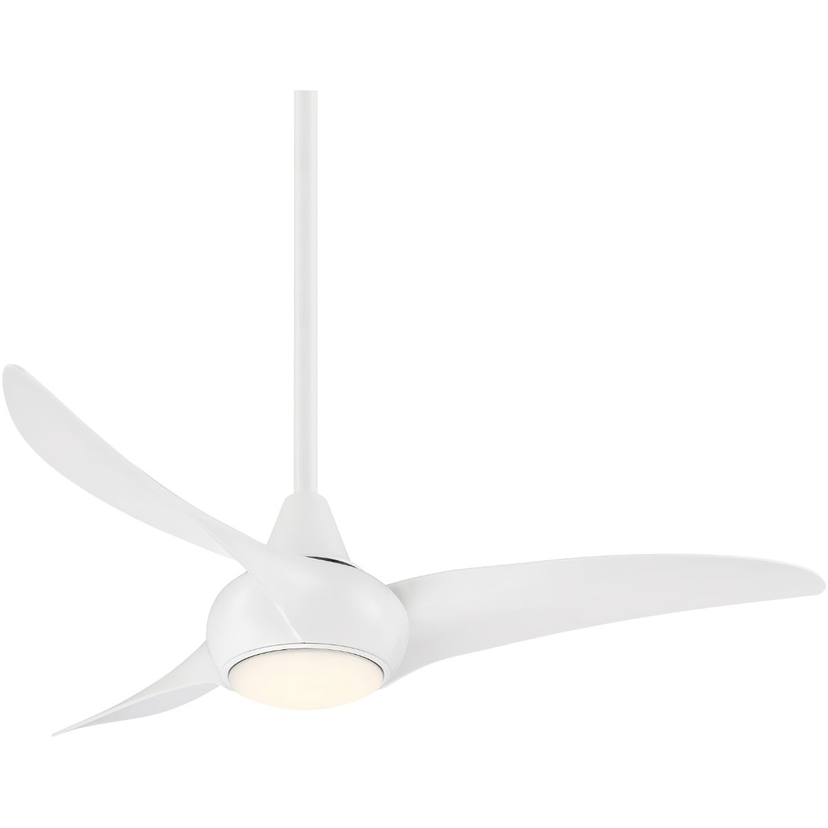 Light Wave LED 44" 3-Blade White Ceiling Fan with Light and Remote - Bees Lighting