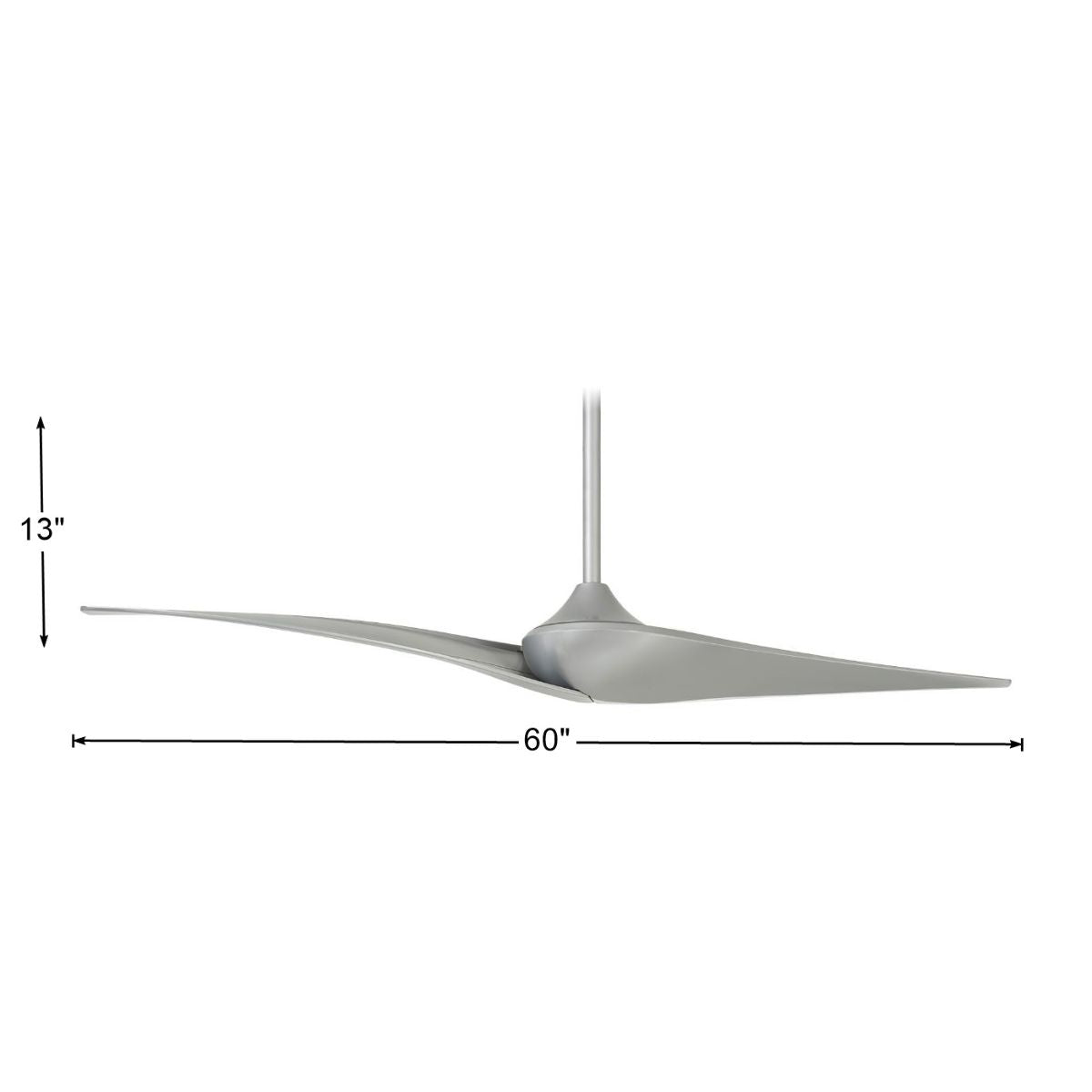 Wave 60 Inch Propeller Ceiling Fan With Remote
