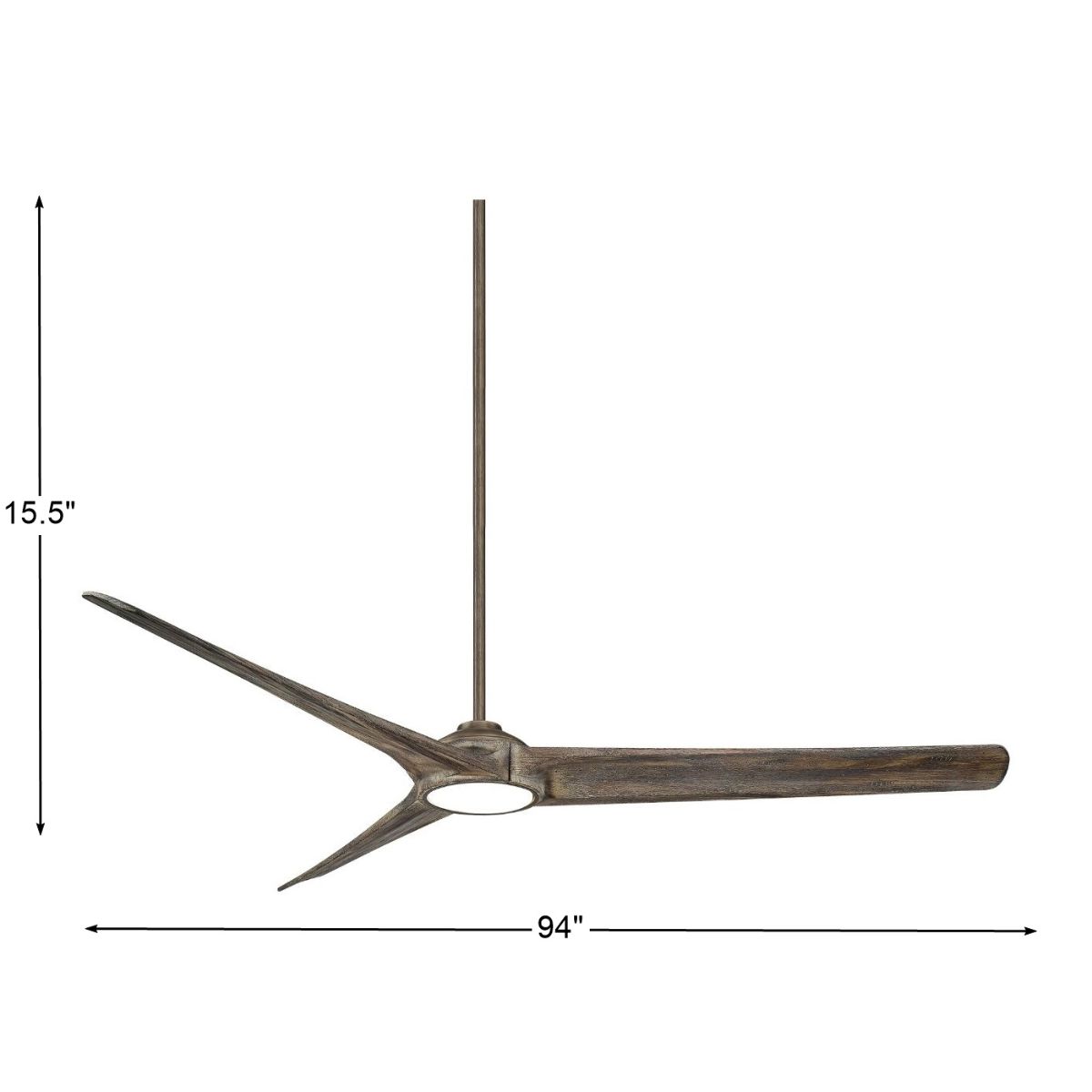 Timber LED 84" Large Ceiling Fan, Heirloom Bronze with Aged Boardwalk Blades - Bees Lighting