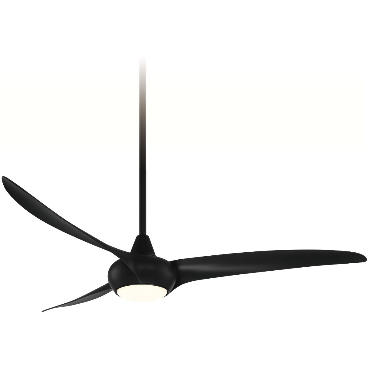 Light Wave LED 65" Black Coal Large Ceiling Fan with Light and Remote - Bees Lighting
