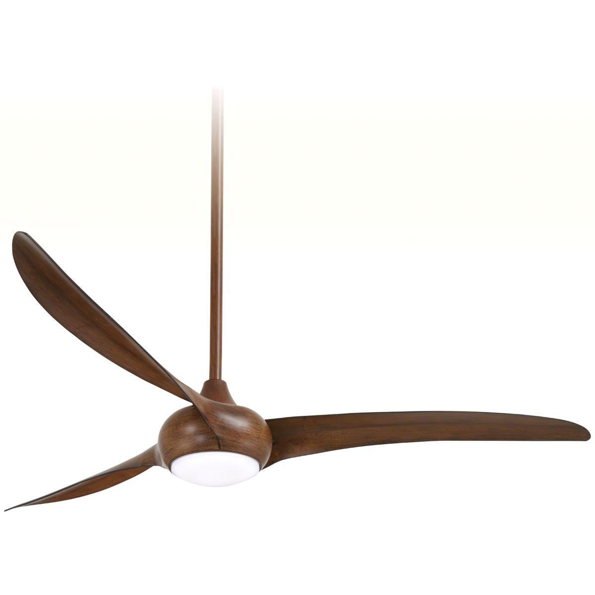 Light Wave LED 65" Distressed Koa Large Ceiling Fan with Light and Remote - Bees Lighting