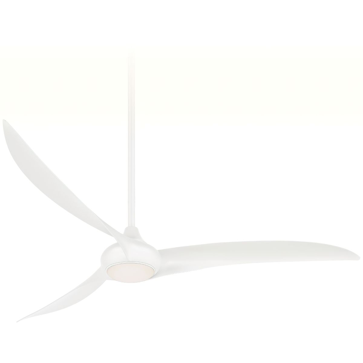 Light Wave LED 65" White Large Ceiling Fan with Light and Remote - Bees Lighting
