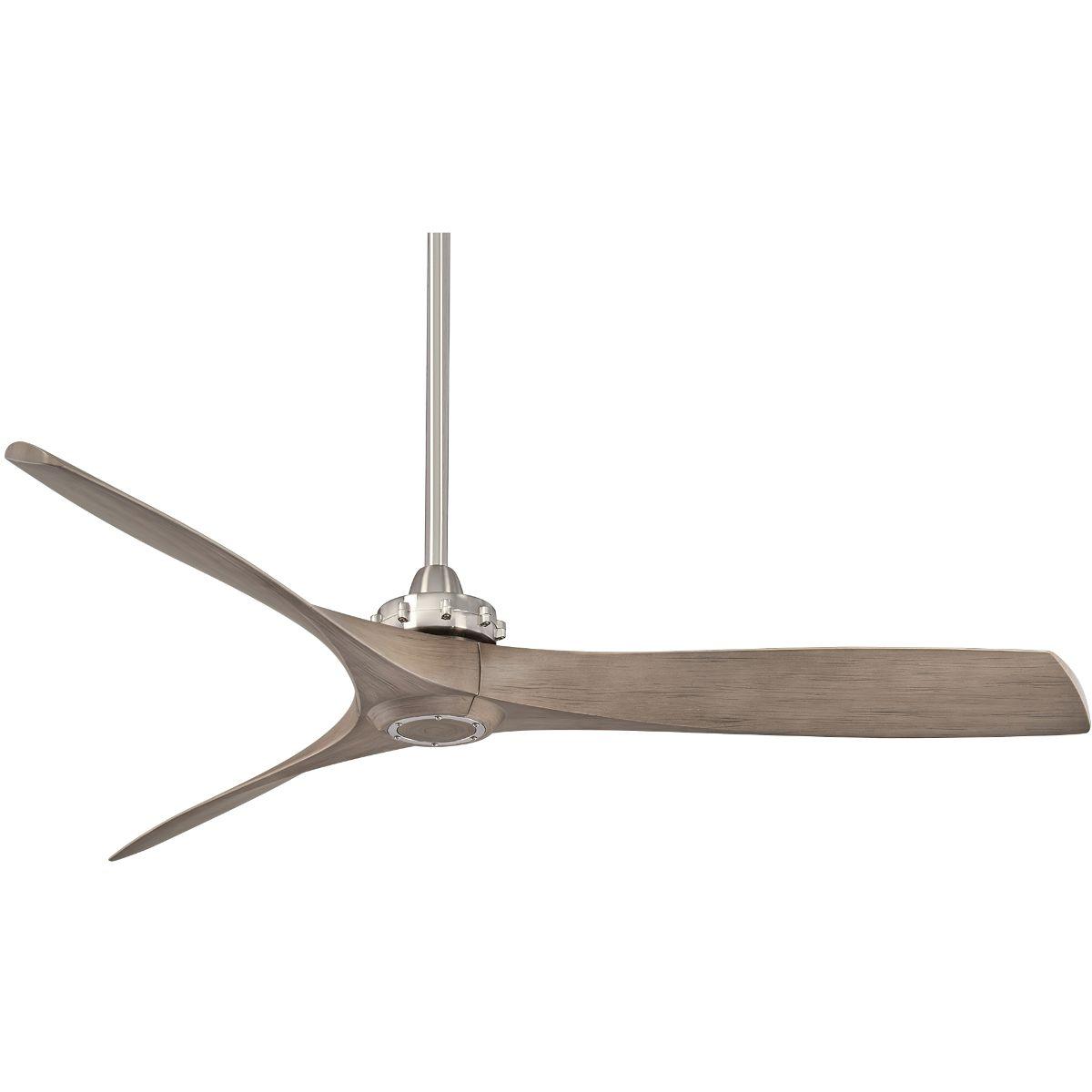 Aviation 60" Brushed Nickel and Ash Maple Indoor Ceiling Fan with Remote - Bees Lighting