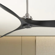Aviation 60" Brushed Nickel & Black Coal Indoor Ceiling Fan with Remote - Bees Lighting