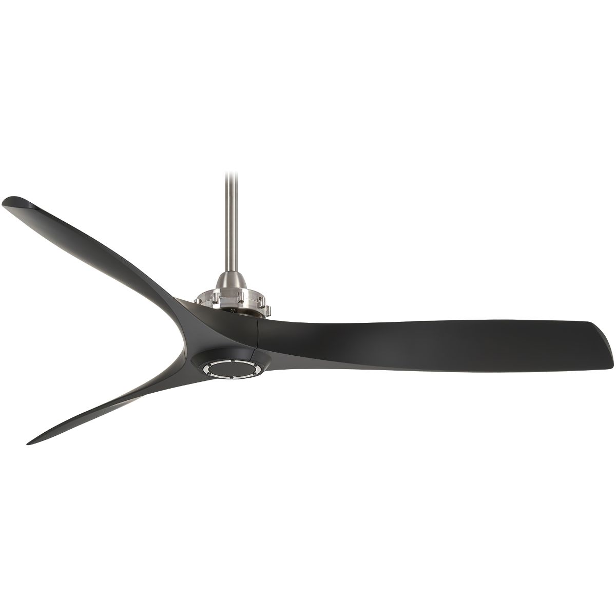 Aviation 60" Brushed Nickel & Black Coal Indoor Ceiling Fan with Remote - Bees Lighting