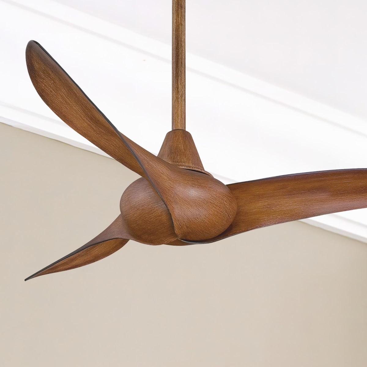 Wave 44" Distressed Koa Indoor Ceiling Fan with Remote