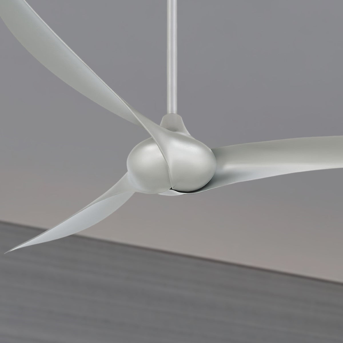 Wave 65" Silver Indoor Ceiling Fan with Remote - Bees Lighting