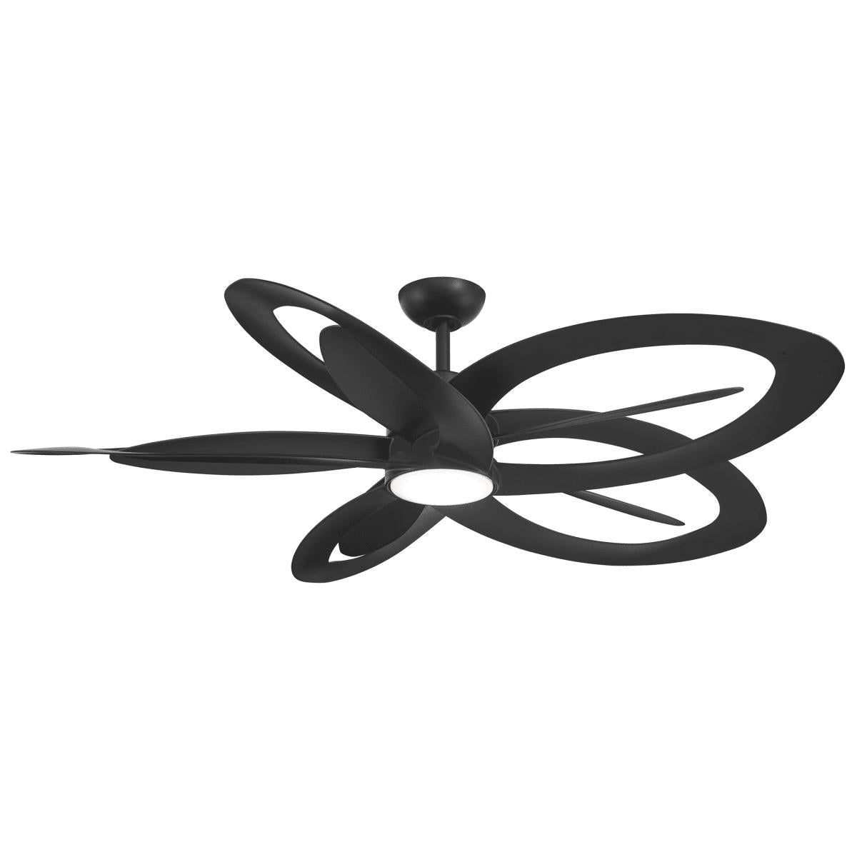 Pinup LED 60" Black Coal Unique Ceiling Fan with Remote - Bees Lighting